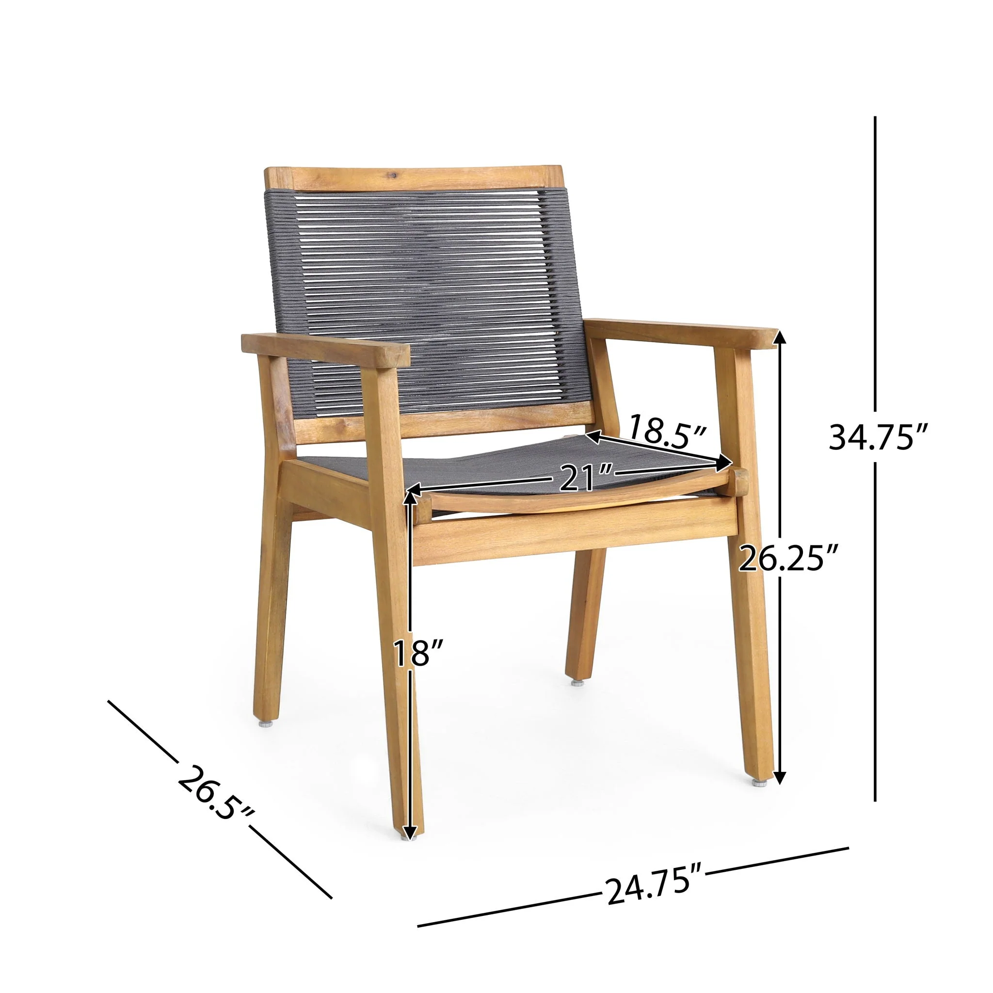Outdoor Rope Dining Chair (Set of 2) - Image 6