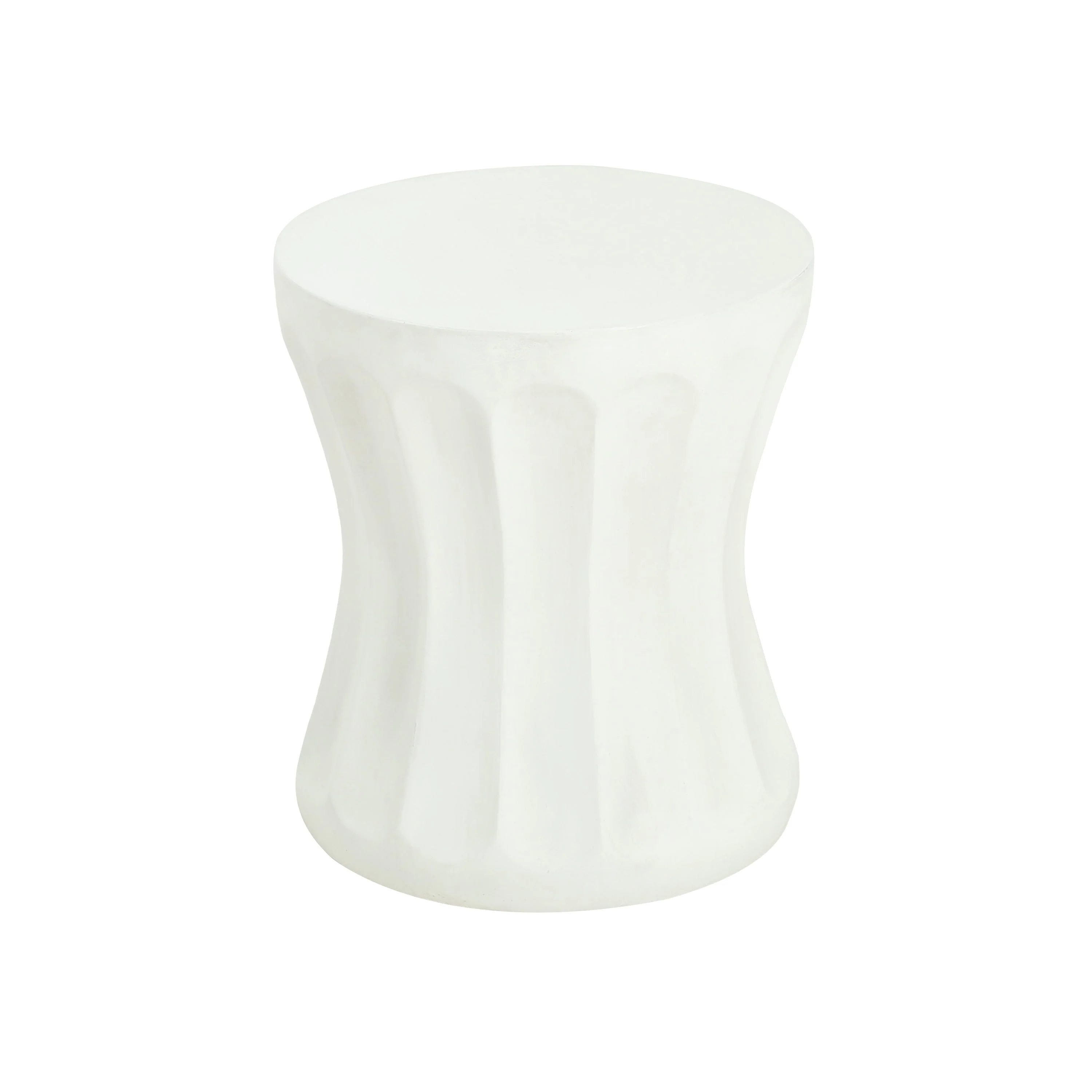 Outdoor Round Concrete Antique White Side Table - Image 5