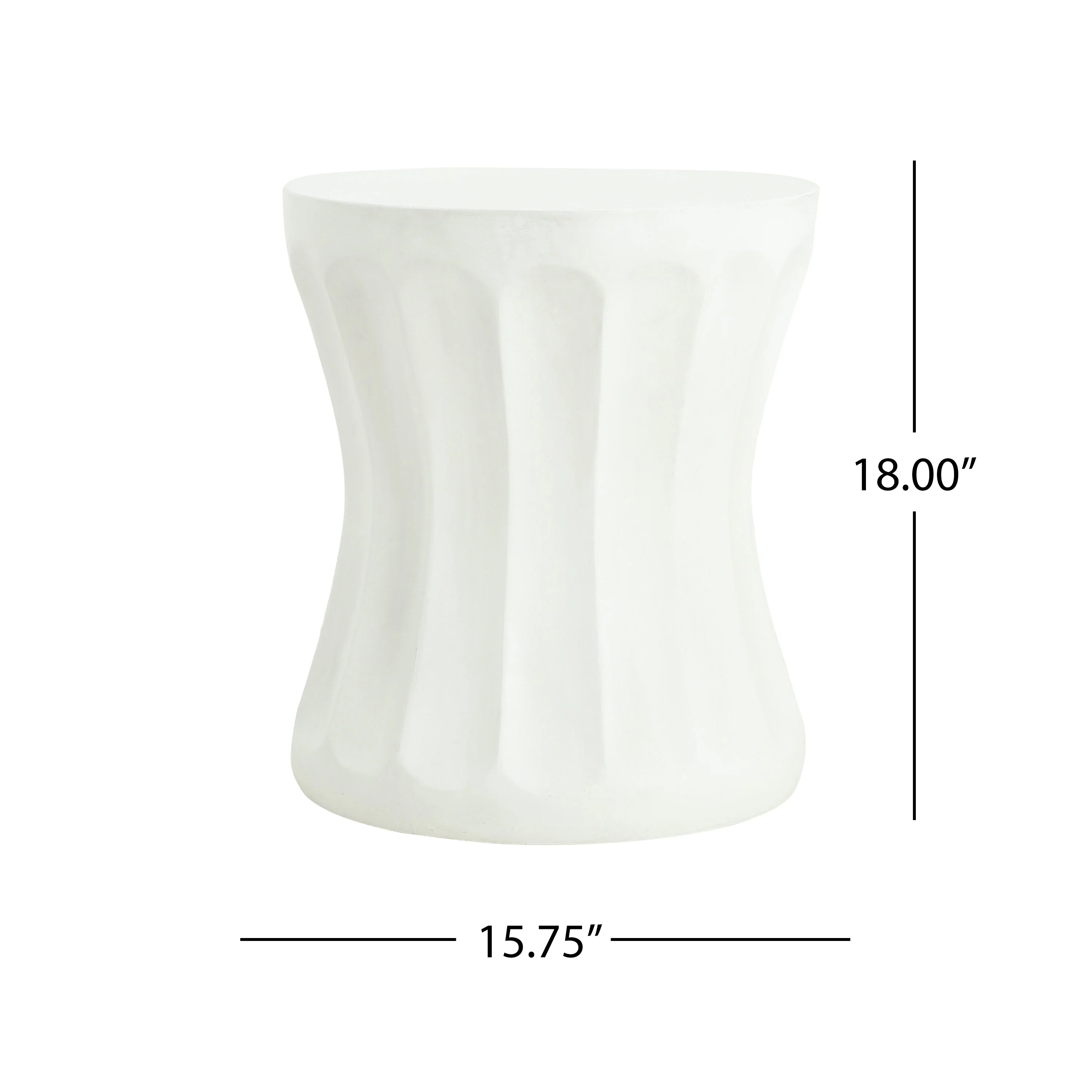 Outdoor Round Concrete Antique White Side Table - Image 8