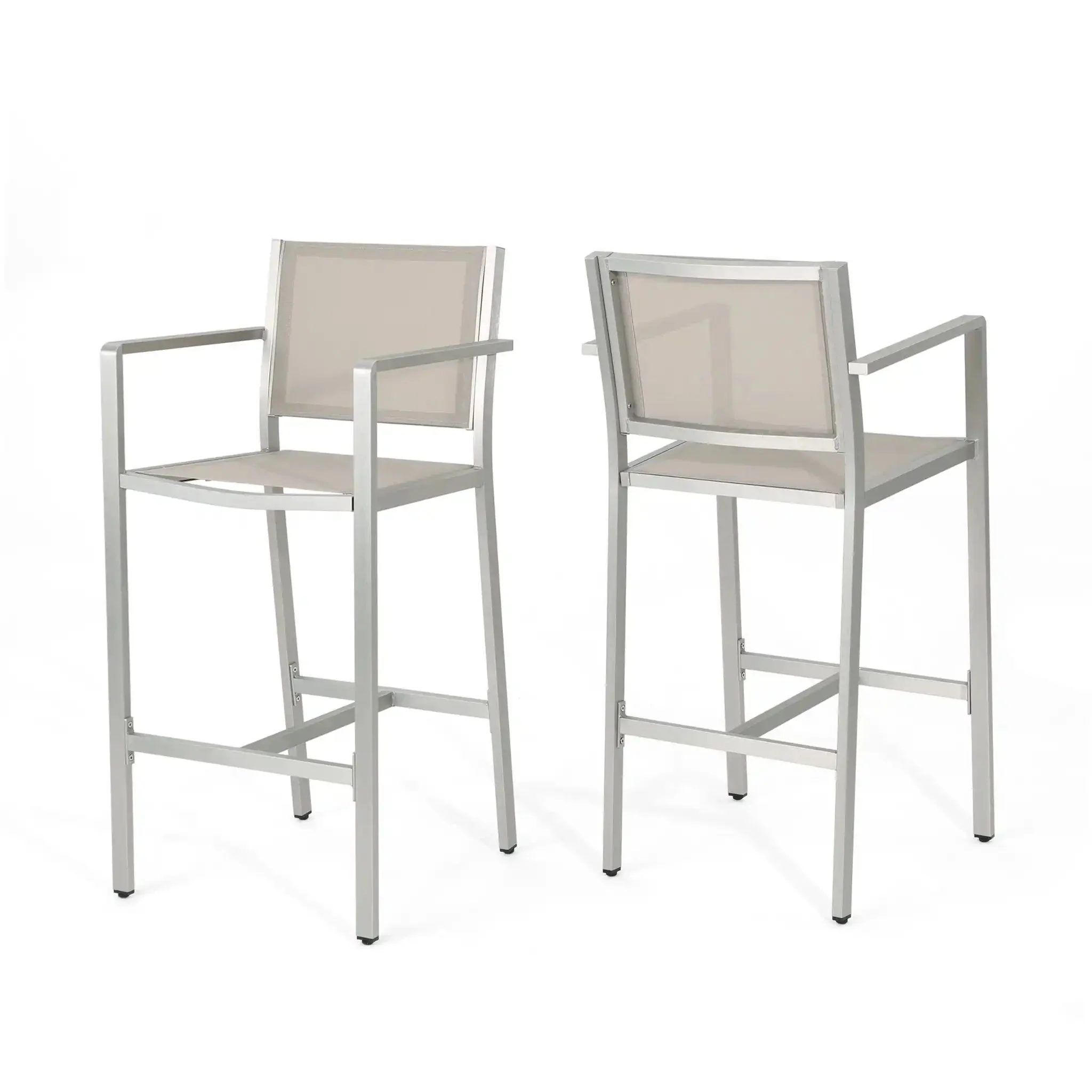 Outdoor Rust Proof Aluminum Barstools (Set of 2) - Image 2