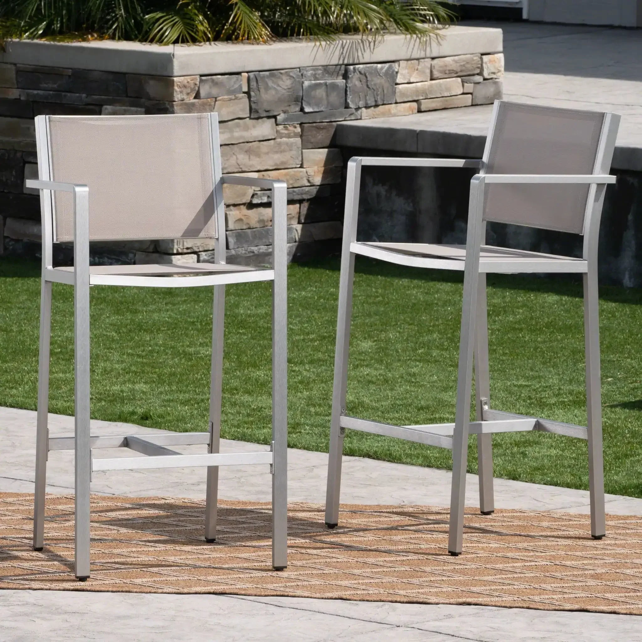 Outdoor Rust Proof Aluminum Barstools (Set of 2) - Image 8