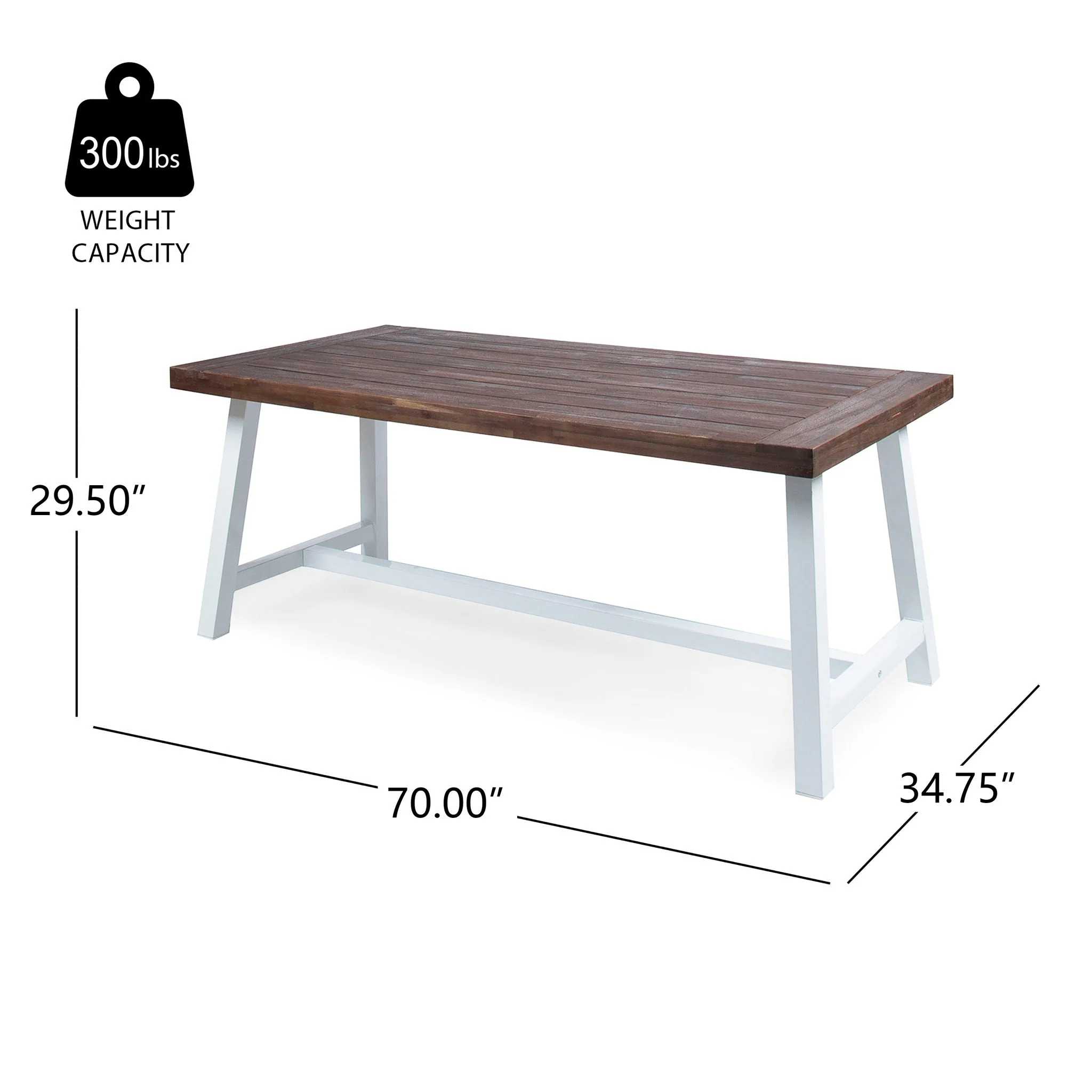 Outdoor Sandblast Finish Acacia Wood Dining Table - Image 10