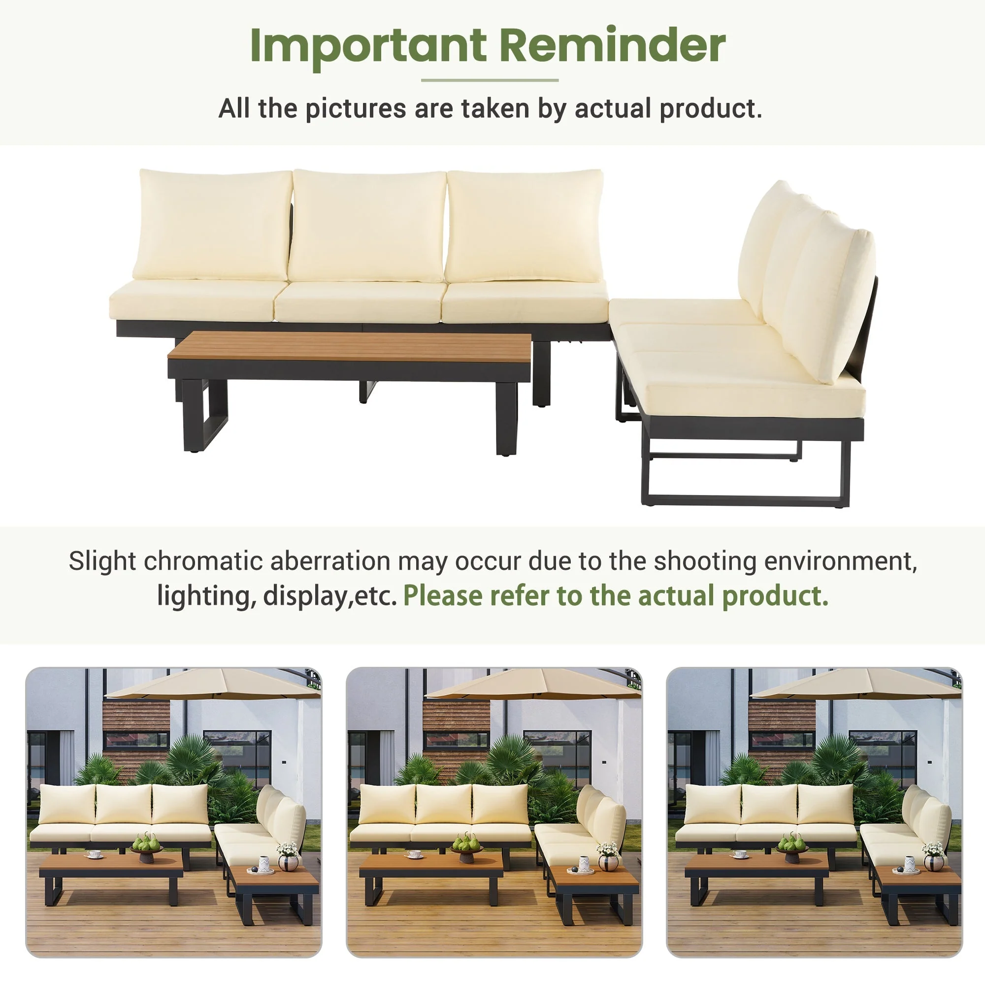 Outdoor Sectional Sofa Set with Adjustable Reclining Seats - Image 11