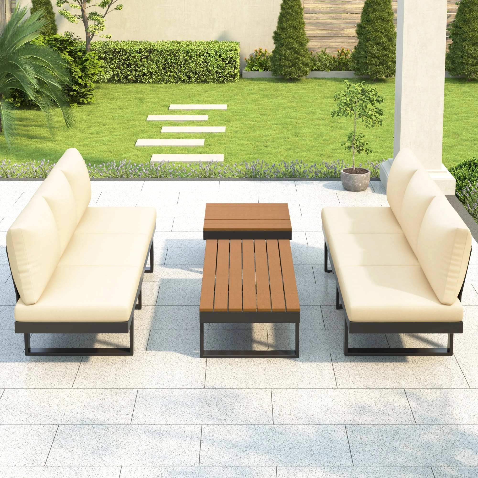 Outdoor Sectional Sofa Set with Adjustable Reclining Seats - Image 12