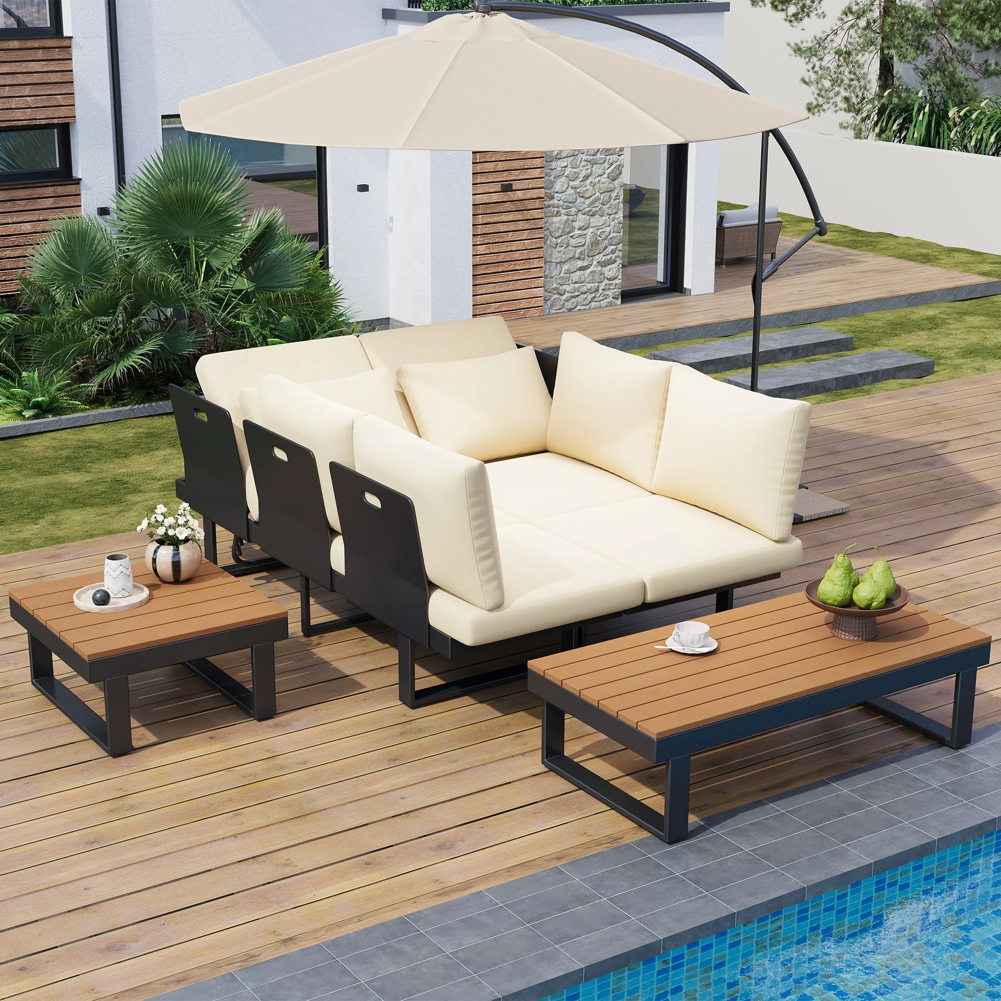 Outdoor Sectional Sofa Set with Adjustable Reclining Seats - Image 15