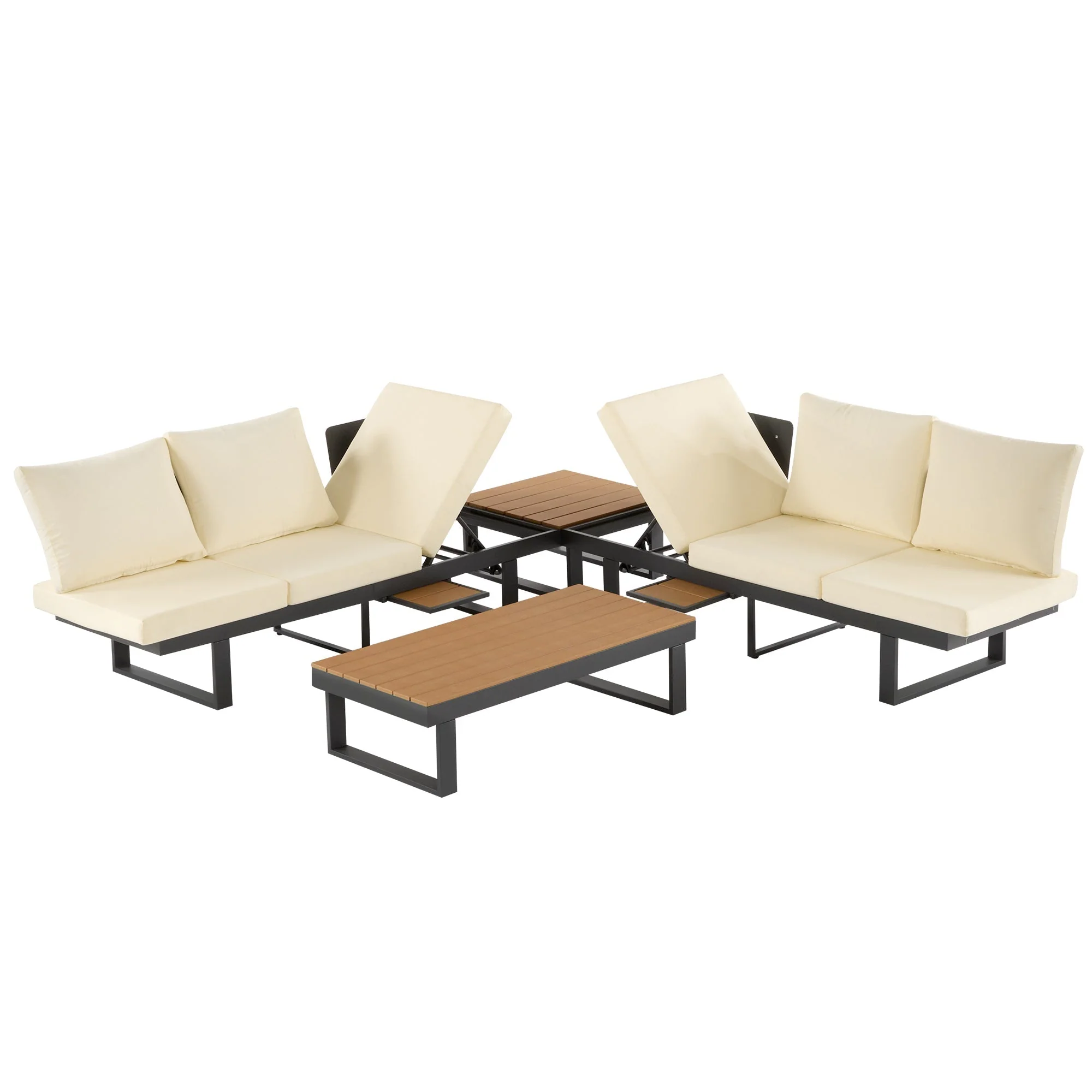 Outdoor Sectional Sofa Set with Adjustable Reclining Seats - Image 22