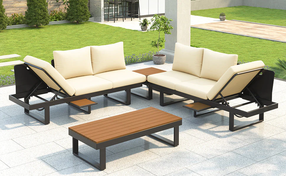 Outdoor Sectional Sofa Set with Adjustable Reclining Seats - Image 28