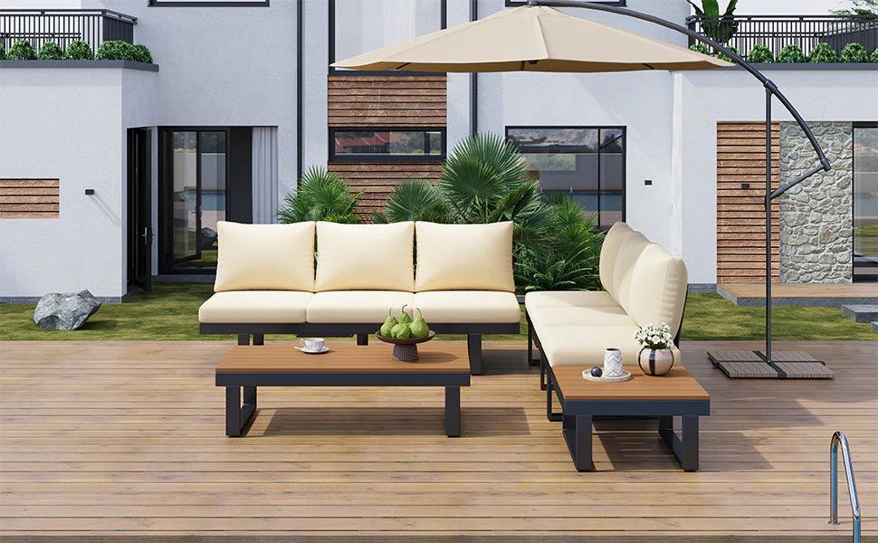 Outdoor Sectional Sofa Set with Adjustable Reclining Seats - Image 54