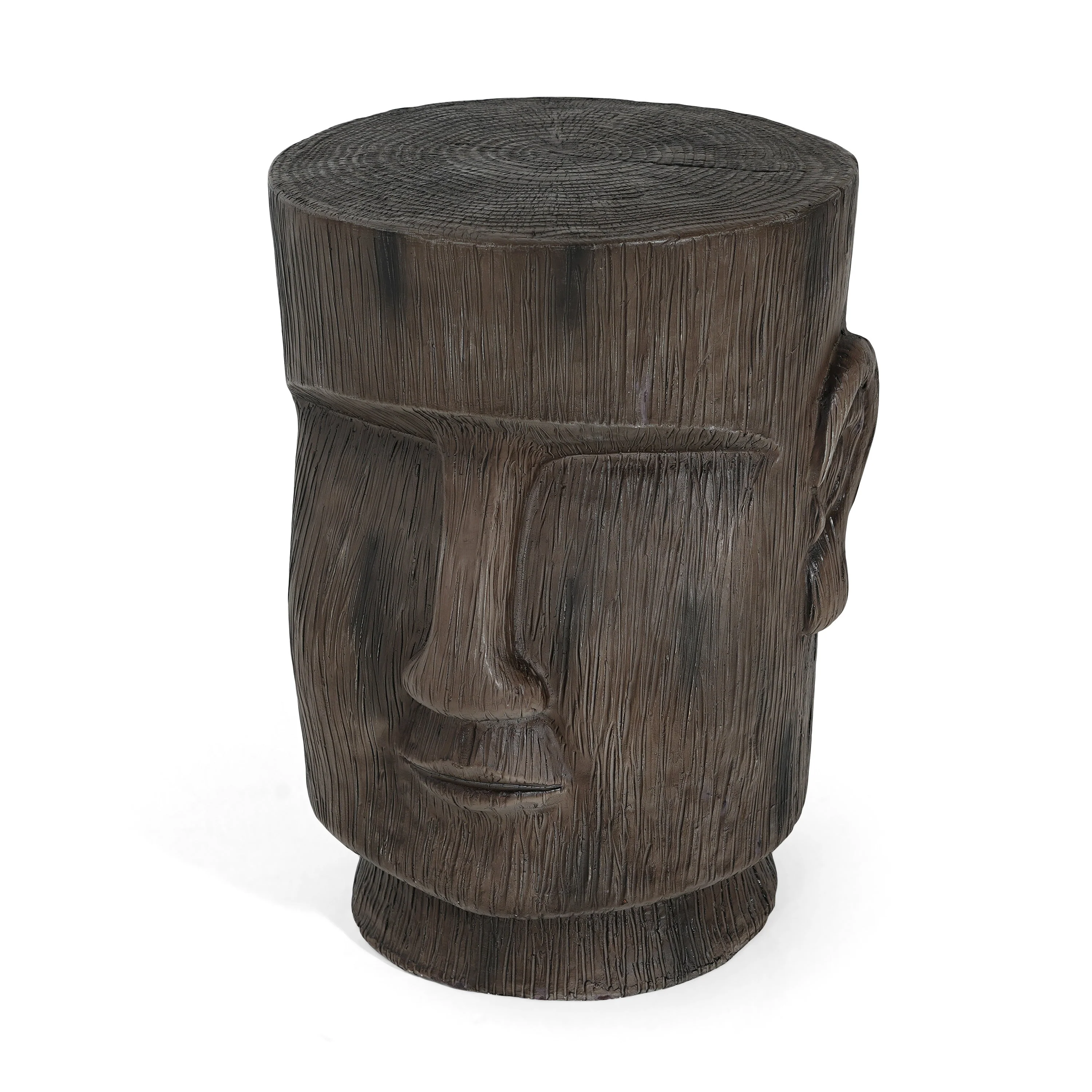 Outdoor Side Table - Easter Island Moai Statue Pedestal - Image 5