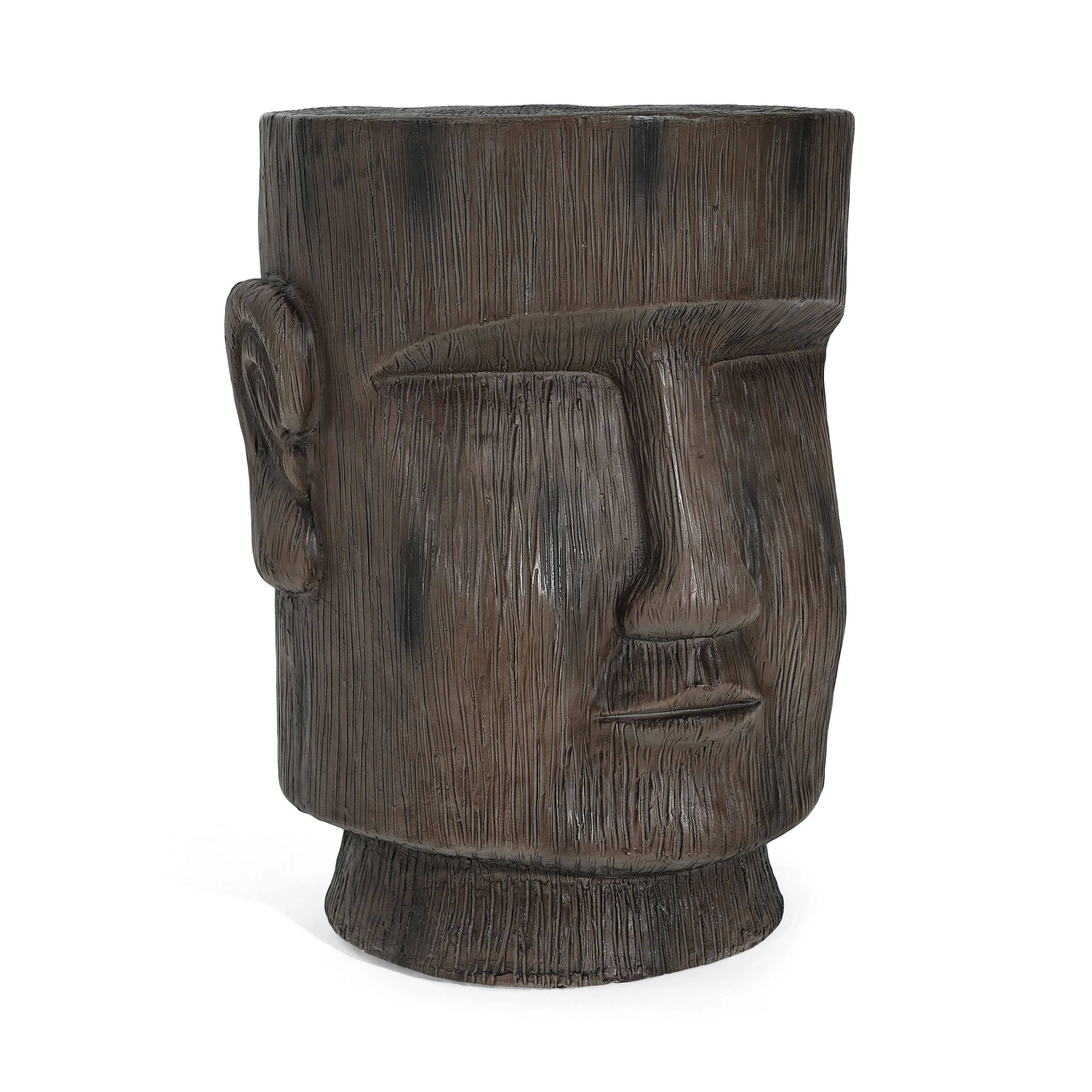 Outdoor Side Table - Easter Island Moai Statue Pedestal - Image 6
