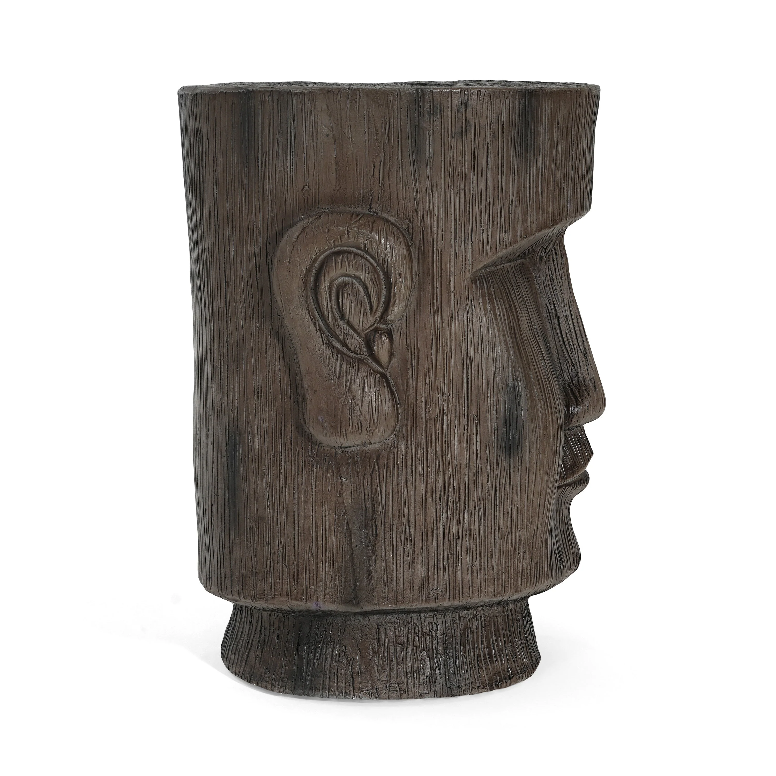 Outdoor Side Table - Easter Island Moai Statue Pedestal - Image 7