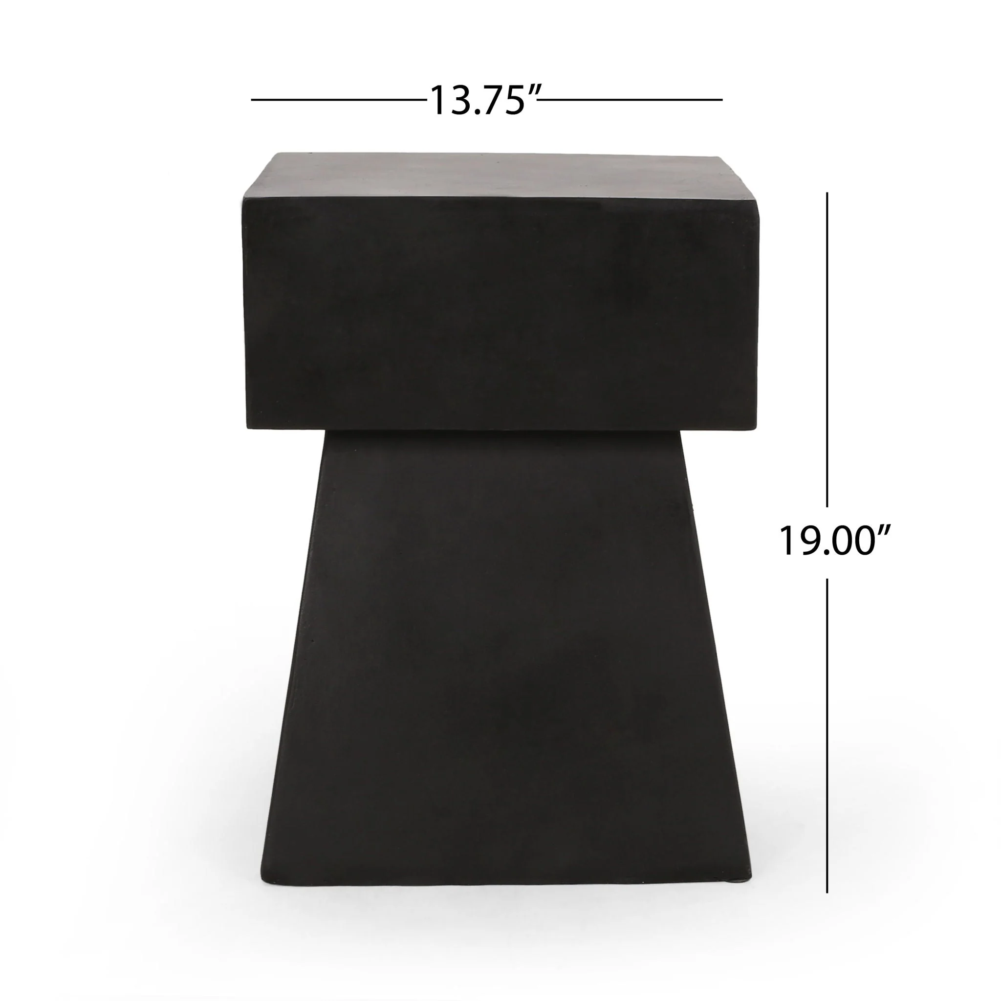 Outdoor Side Table, Patio End Table - Black - Image 2