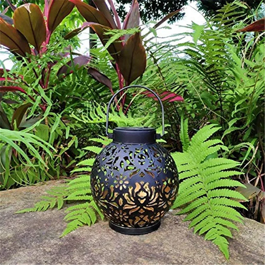 Outdoor Solar Garden Hanging Iron Art LED Light Waterproof Landscape Projection - Image 6