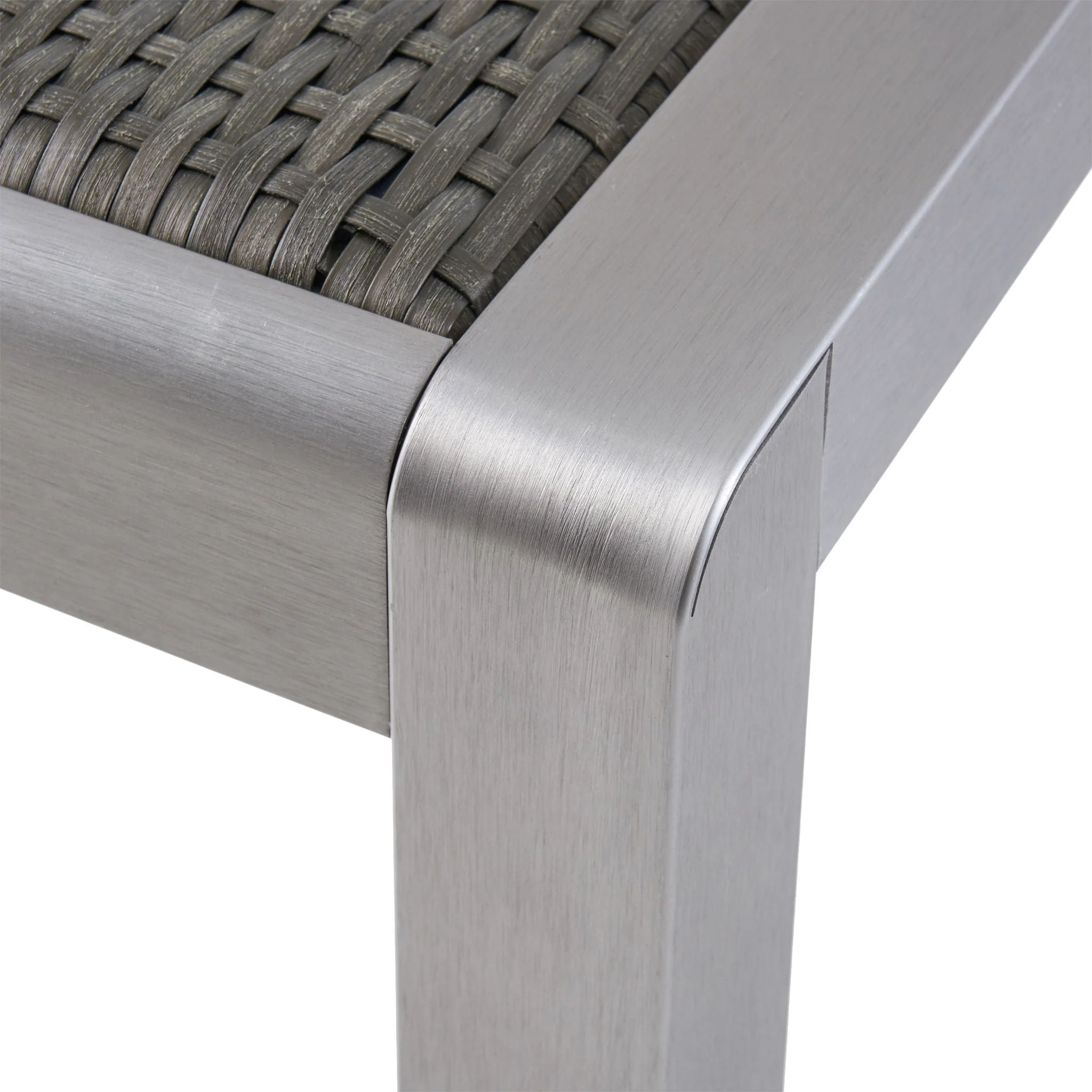 Outdoor Square Dining Table With Aluminum Frame - Image 2