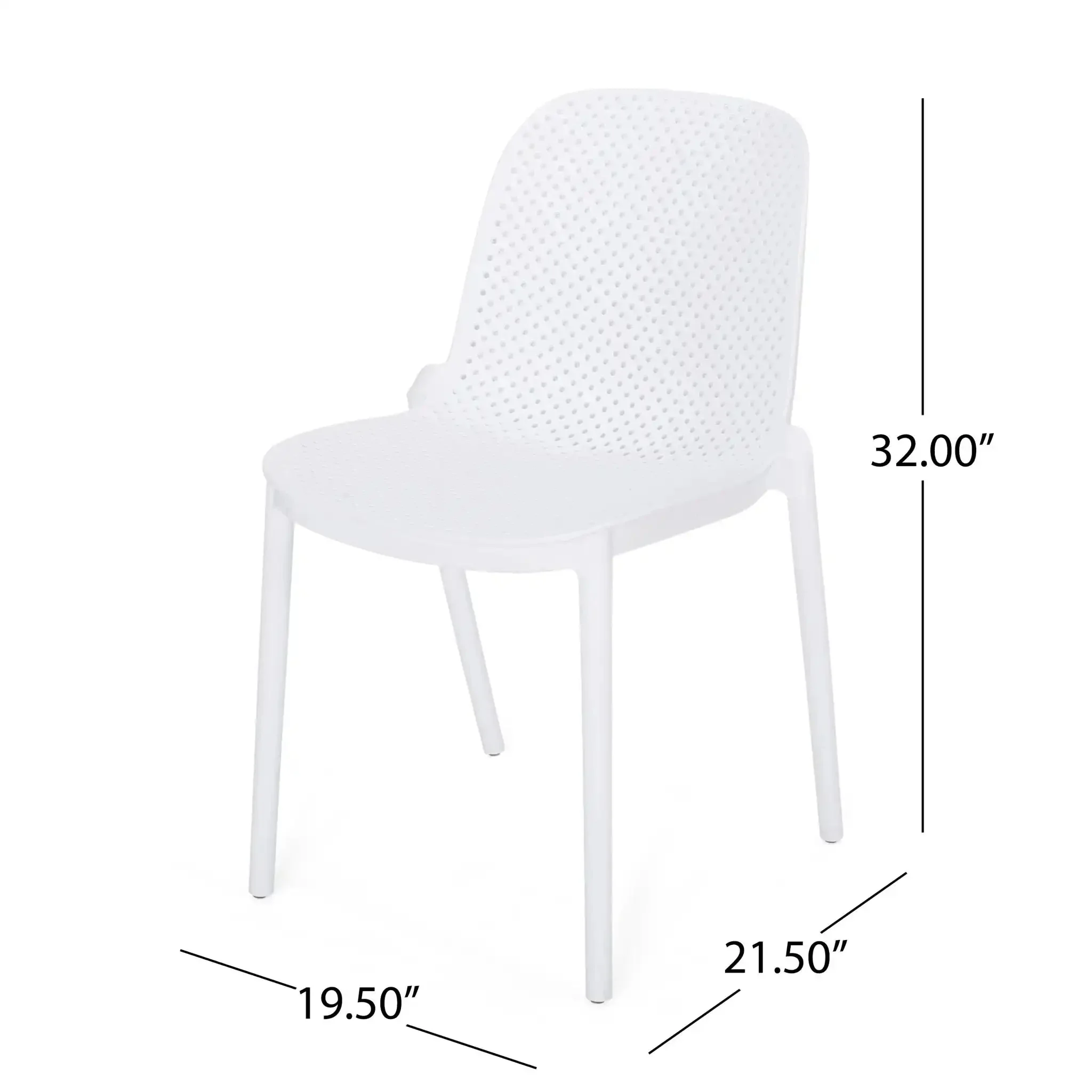 Outdoor Stacking Dining Side Chair (Set of 2) - Image 3