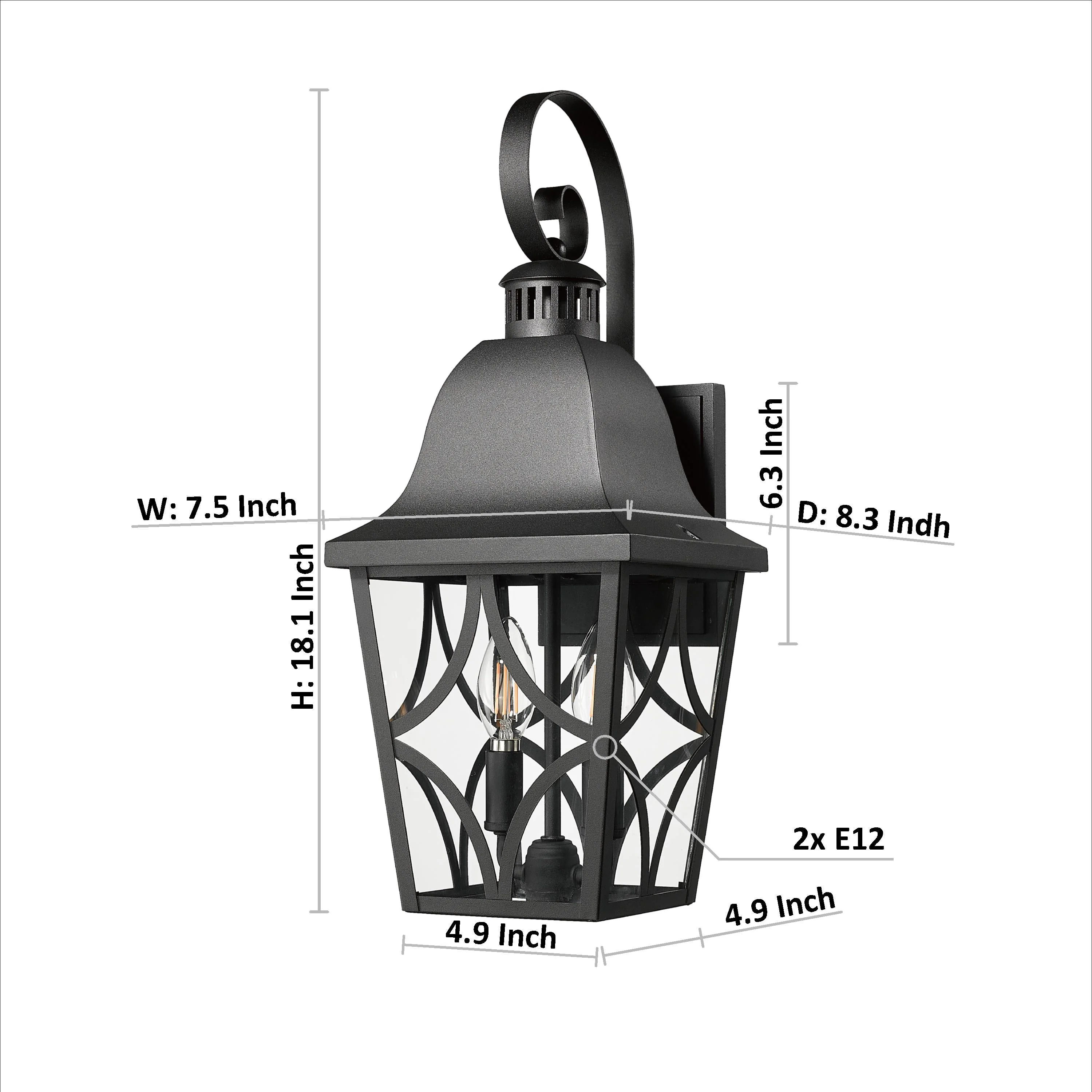 Outdoor Wall Light Fixtures Waterproof Exterior Wall Sconce Porch Lights - Image 5