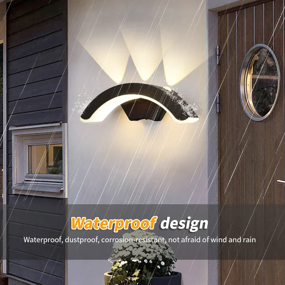 Outdoor Wall Light IP66 Waterproof 10W LED Sconce for Garden & Balcony - Image 2