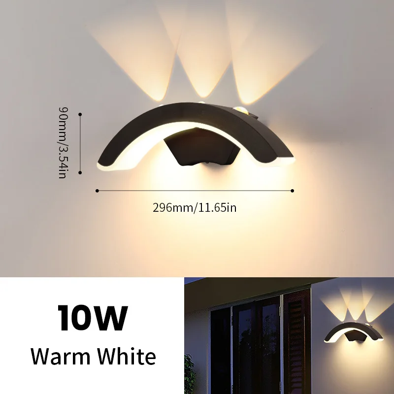 Outdoor Wall Light IP66 Waterproof 10W LED Sconce for Garden & Balcony - Image 8