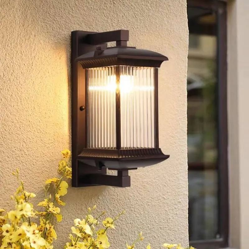 Outdoor Waterproof Metal Wall Lamp AC90-260V Exterior Porch Garden Villa Light - Image 3