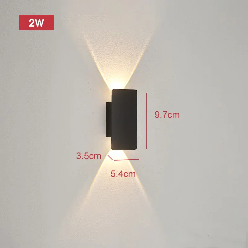 Outdoor Waterproof Wall Light – 18W LED Black Aluminum Exterior Lamp for Bedroom - Image 10