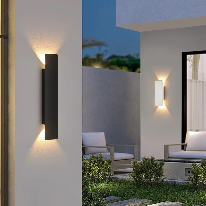 Outdoor Waterproof Wall Light – 18W LED Black Aluminum Exterior Lamp for Bedroom - Image 5