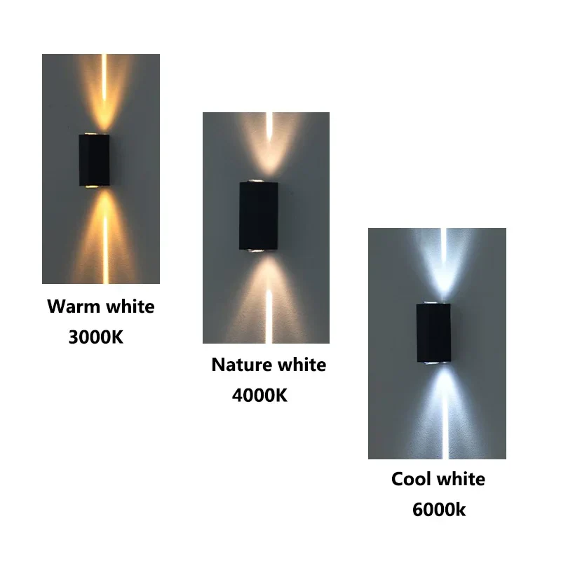 Outdoor Waterproof Wall Light – 6W Silver Aluminum Up Down LED Sconce IP65 Porch - Image 6