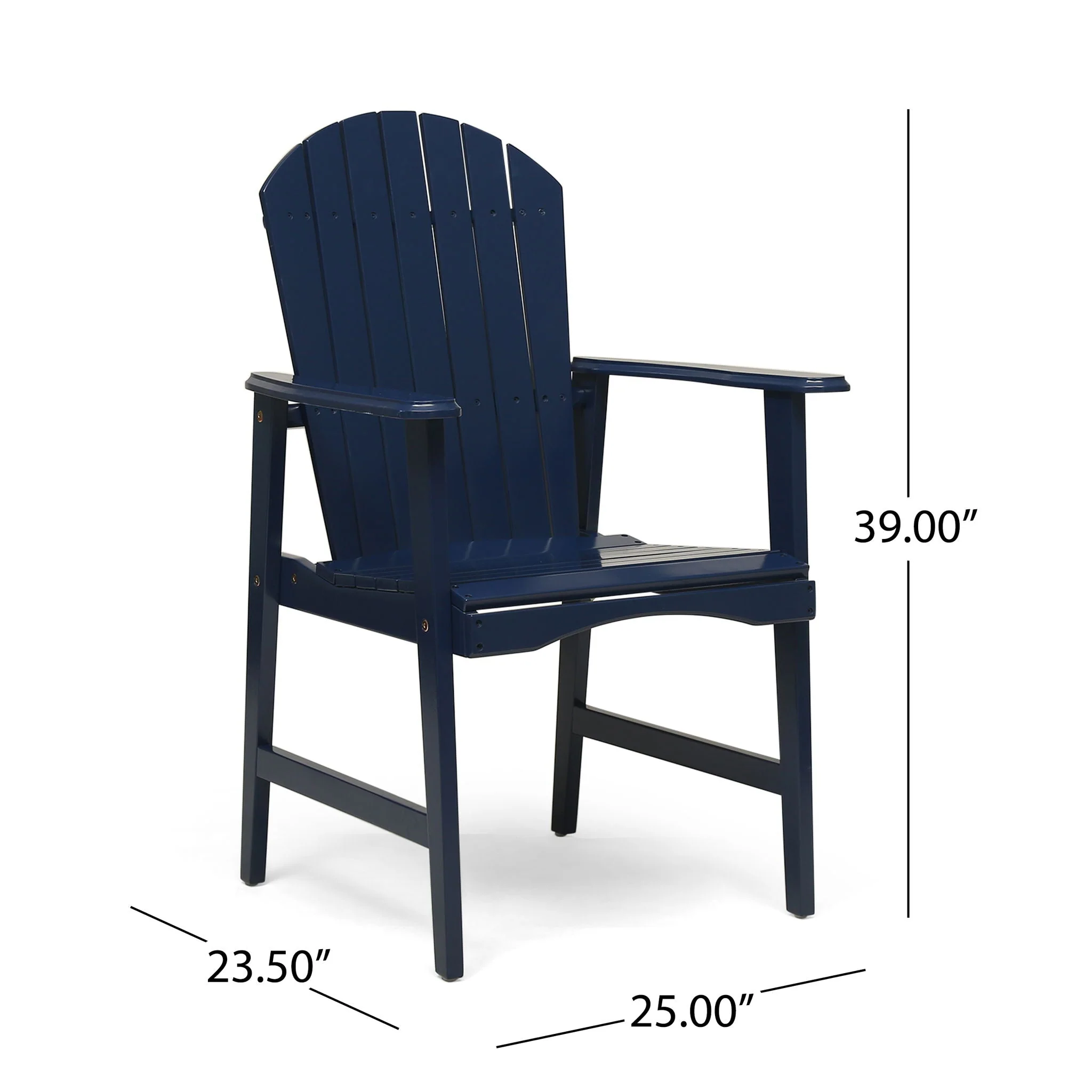 Outdoor Weather Resistant Acacia Wood Adirondack Dining Chairs (Set of 2) - Image 20