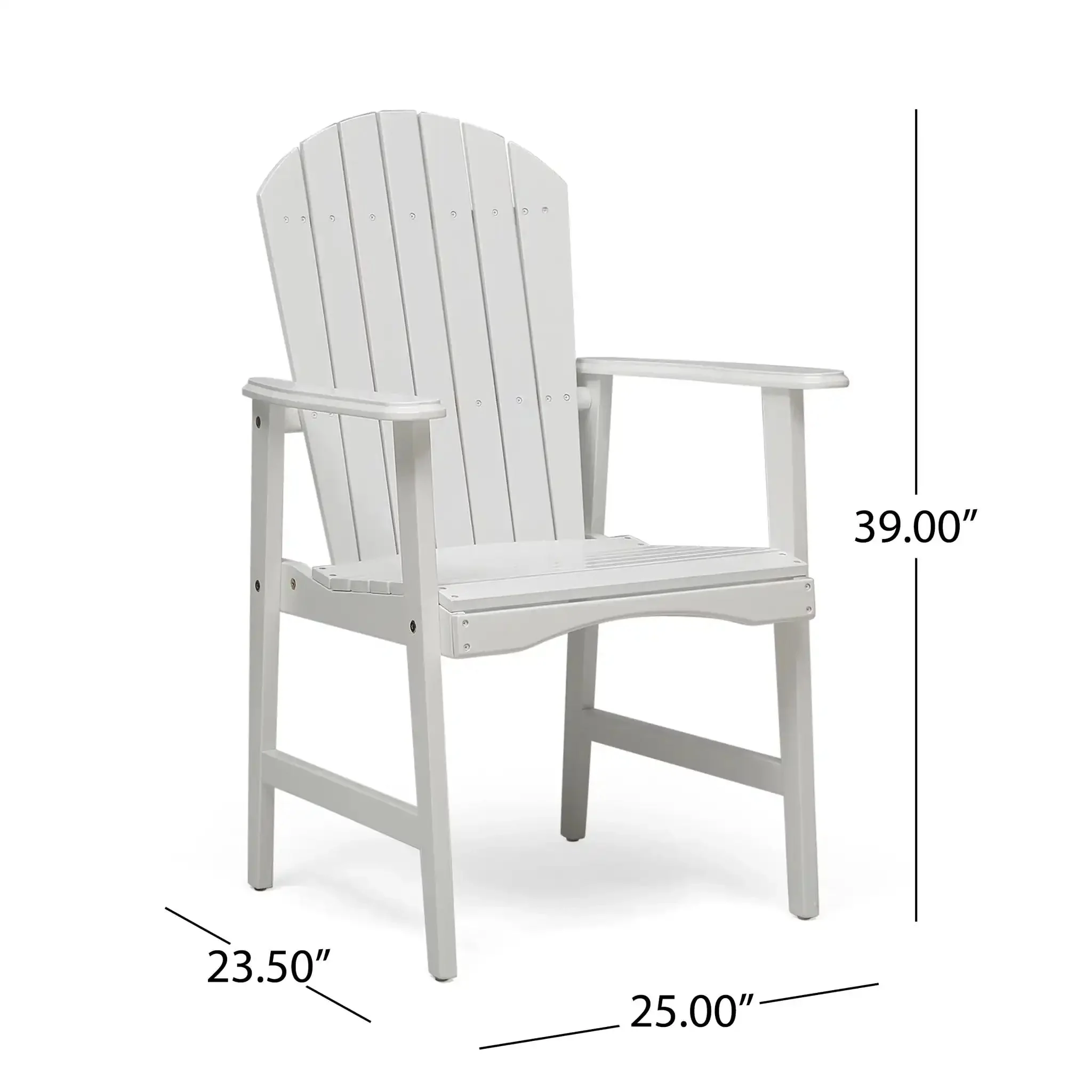 Outdoor Weather Resistant Acacia Wood Adirondack Dining Chairs (Set of 2) - Image 8