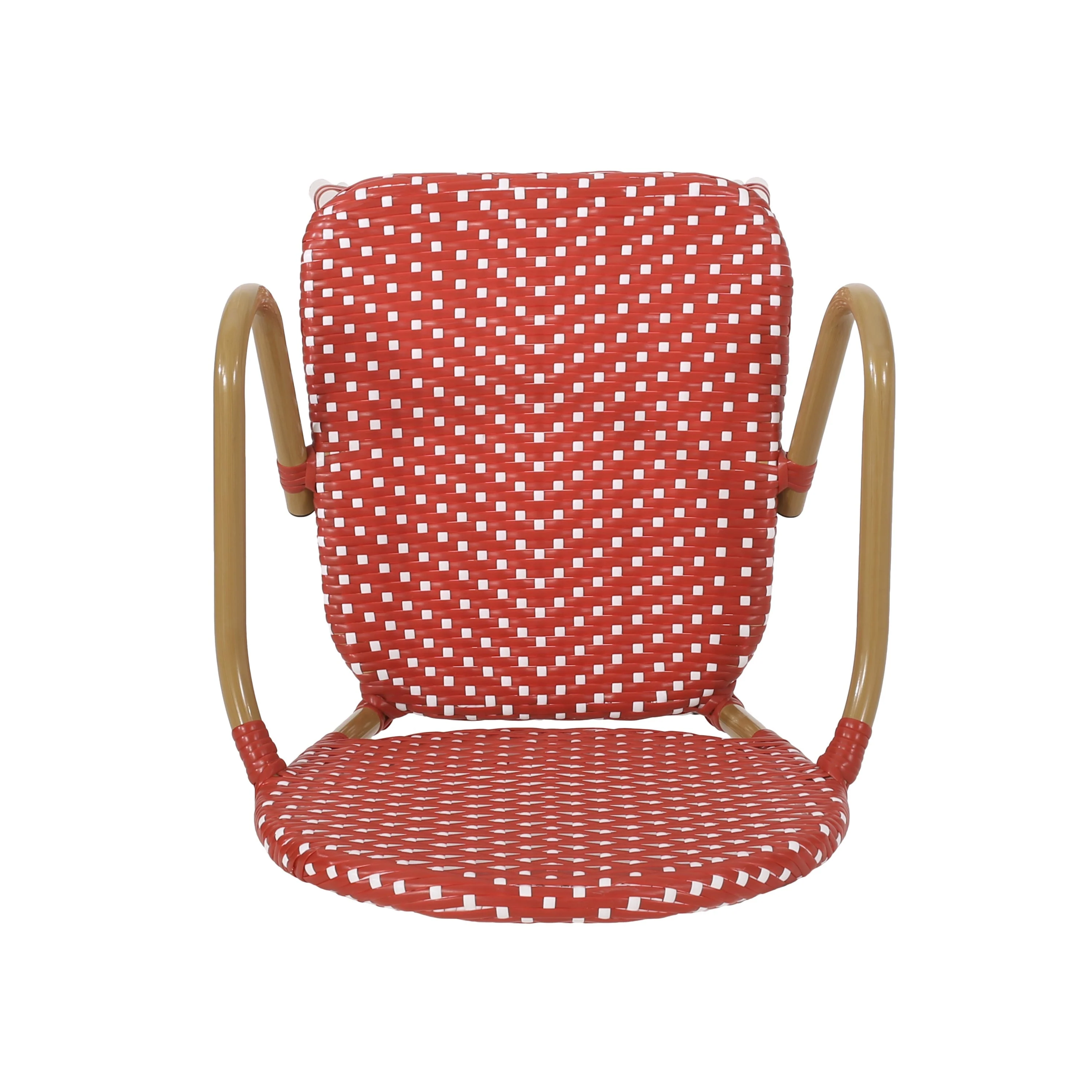 Outdoor Wicker and Aluminum French Barstools, Set of 2 - Image 11
