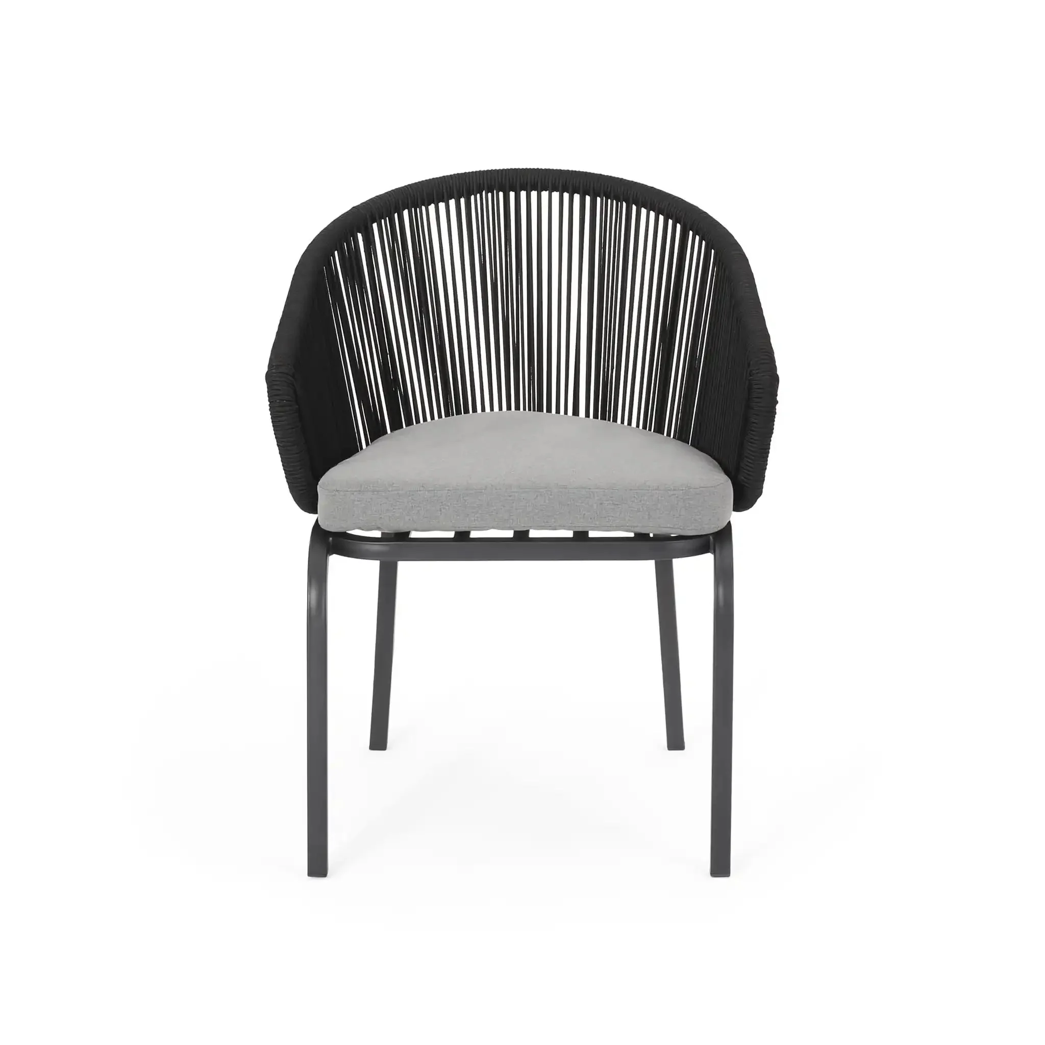 Outdoor Wicker Chair With Powder Coated Iron Legs - Image 10
