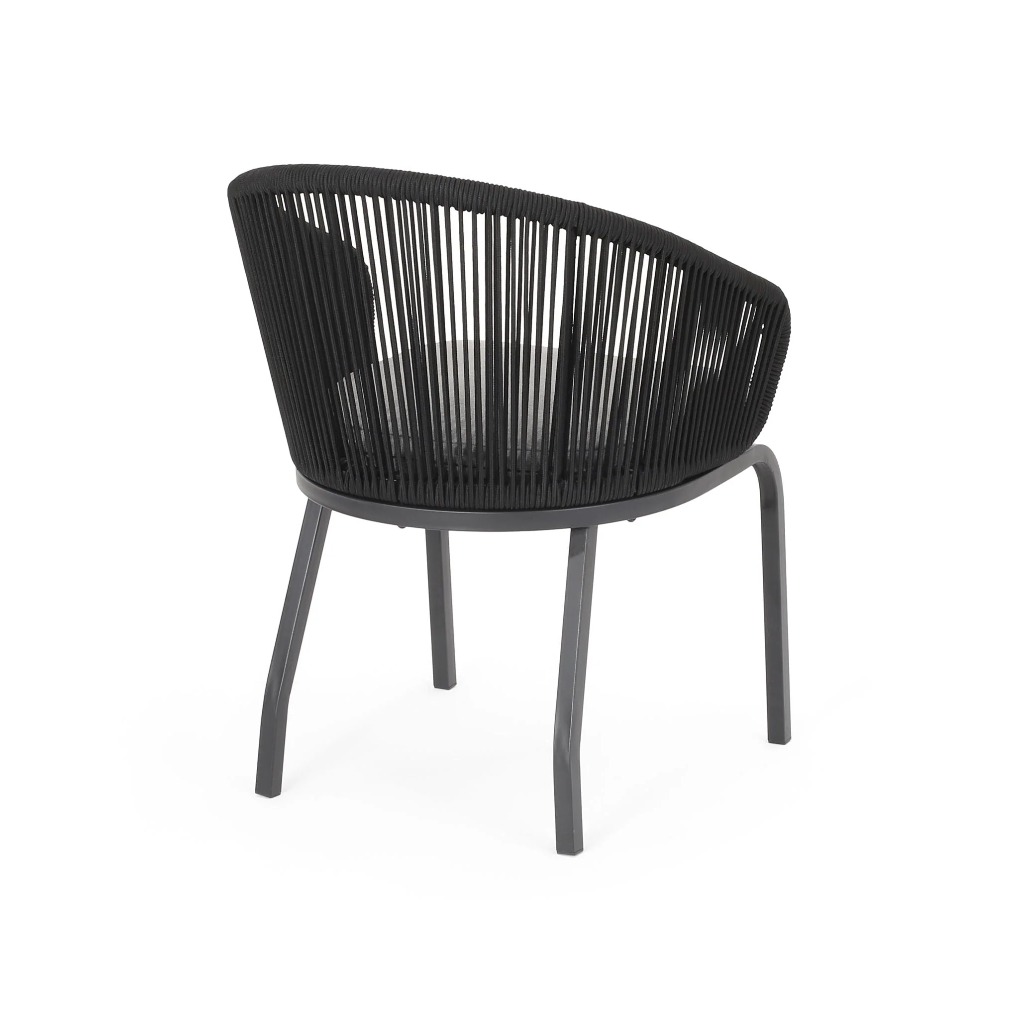 Outdoor Wicker Chair With Powder Coated Iron Legs - Image 12