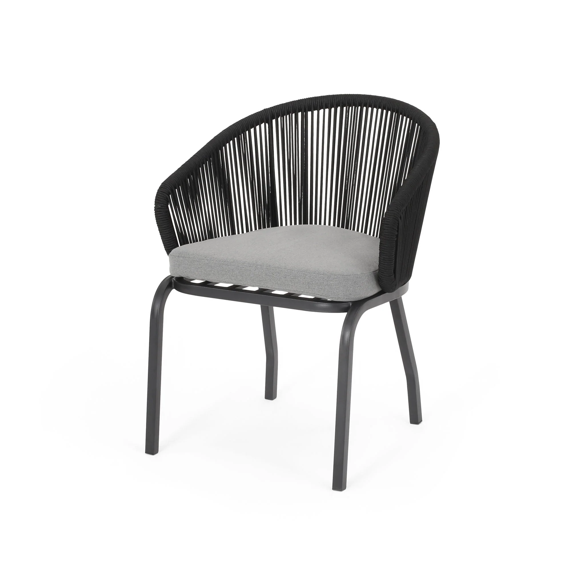 Outdoor Wicker Chair With Powder Coated Iron Legs - Image 15