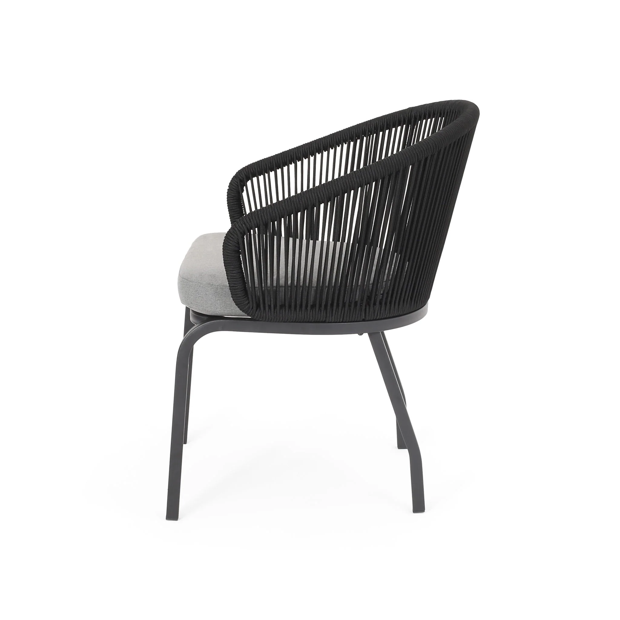 Outdoor Wicker Chair With Powder Coated Iron Legs - Image 8