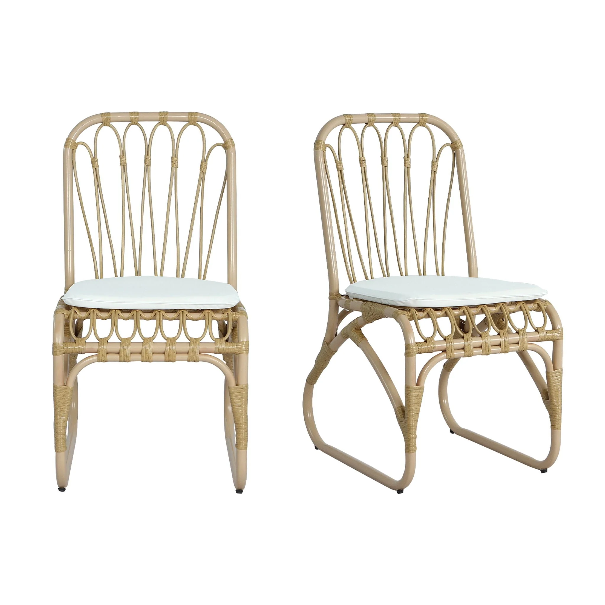 Outdoor Wicker Dining Chairs With Washable Cushion (Set of 2) - Image 2
