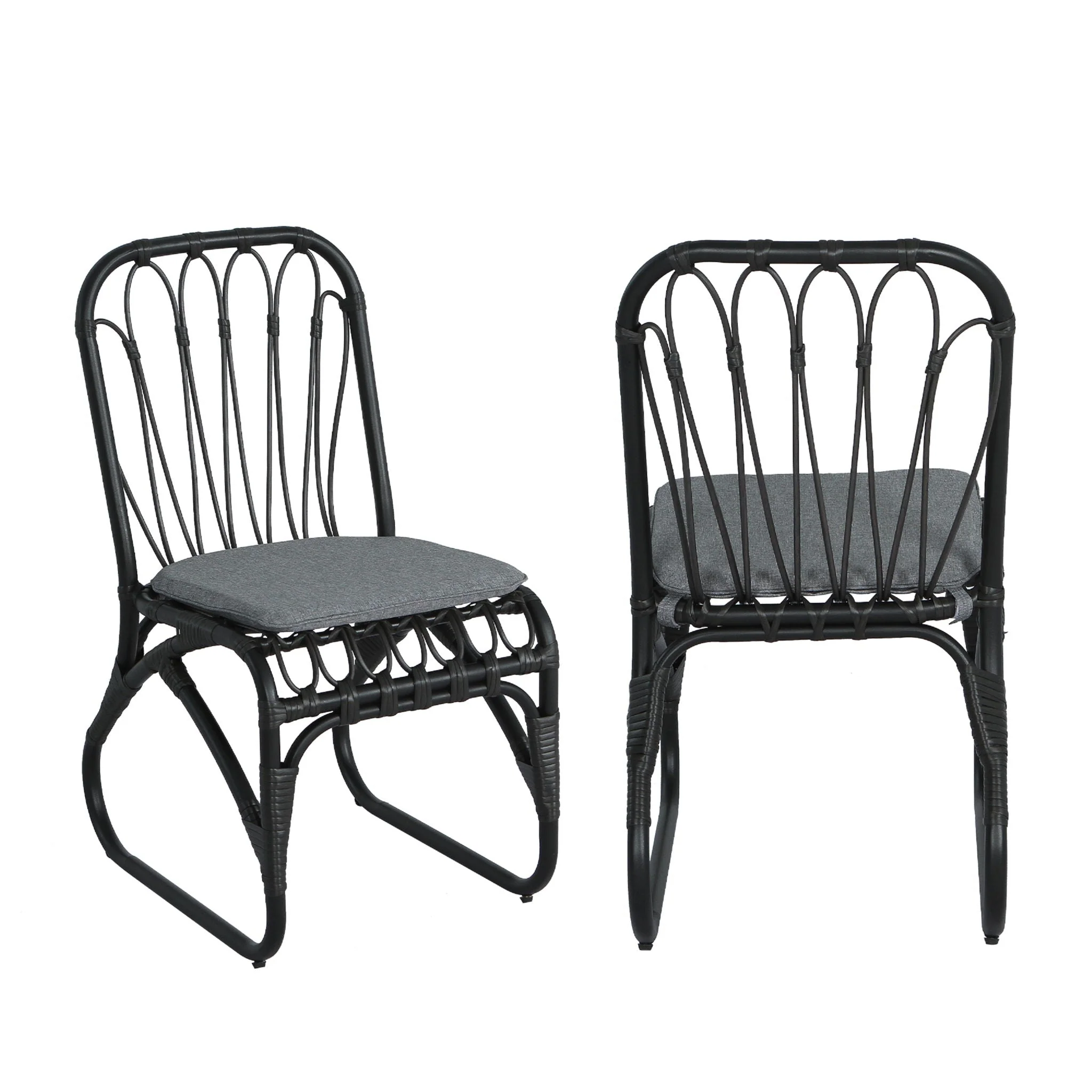 Outdoor Wicker Dining Chairs With Washable Cushion (Set of 2) - Image 5
