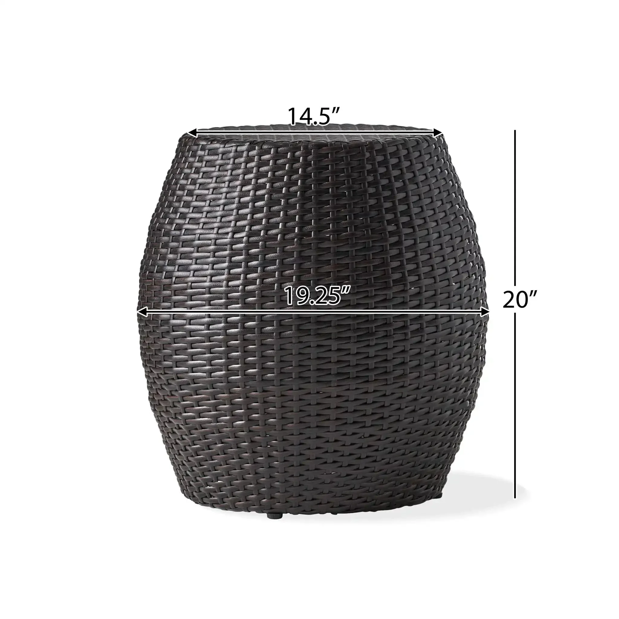 Outdoor Wicker Patio Side Table - Image 6