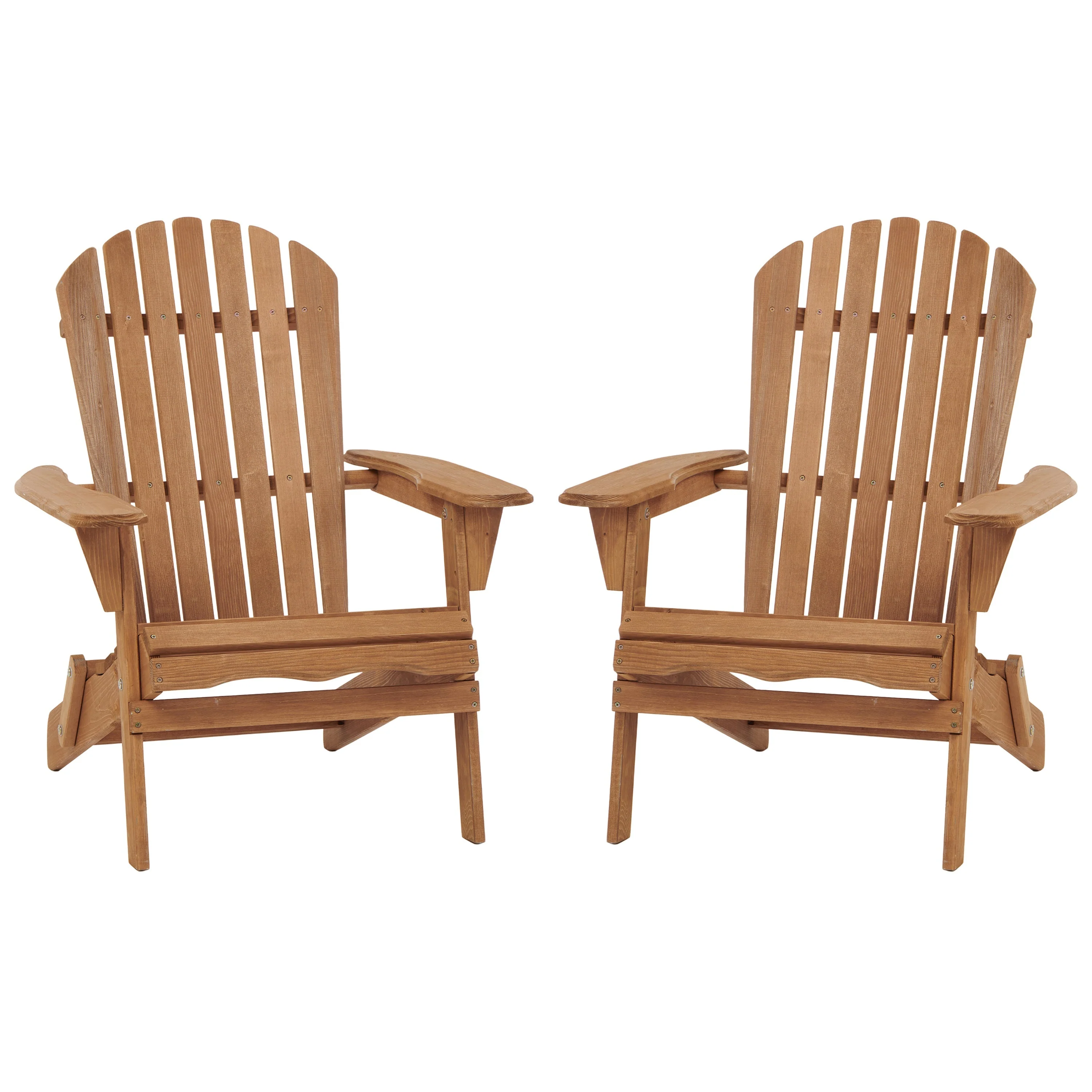 Outdoor Wooden Folding Adirondack Chair Set of 2 - Image 10
