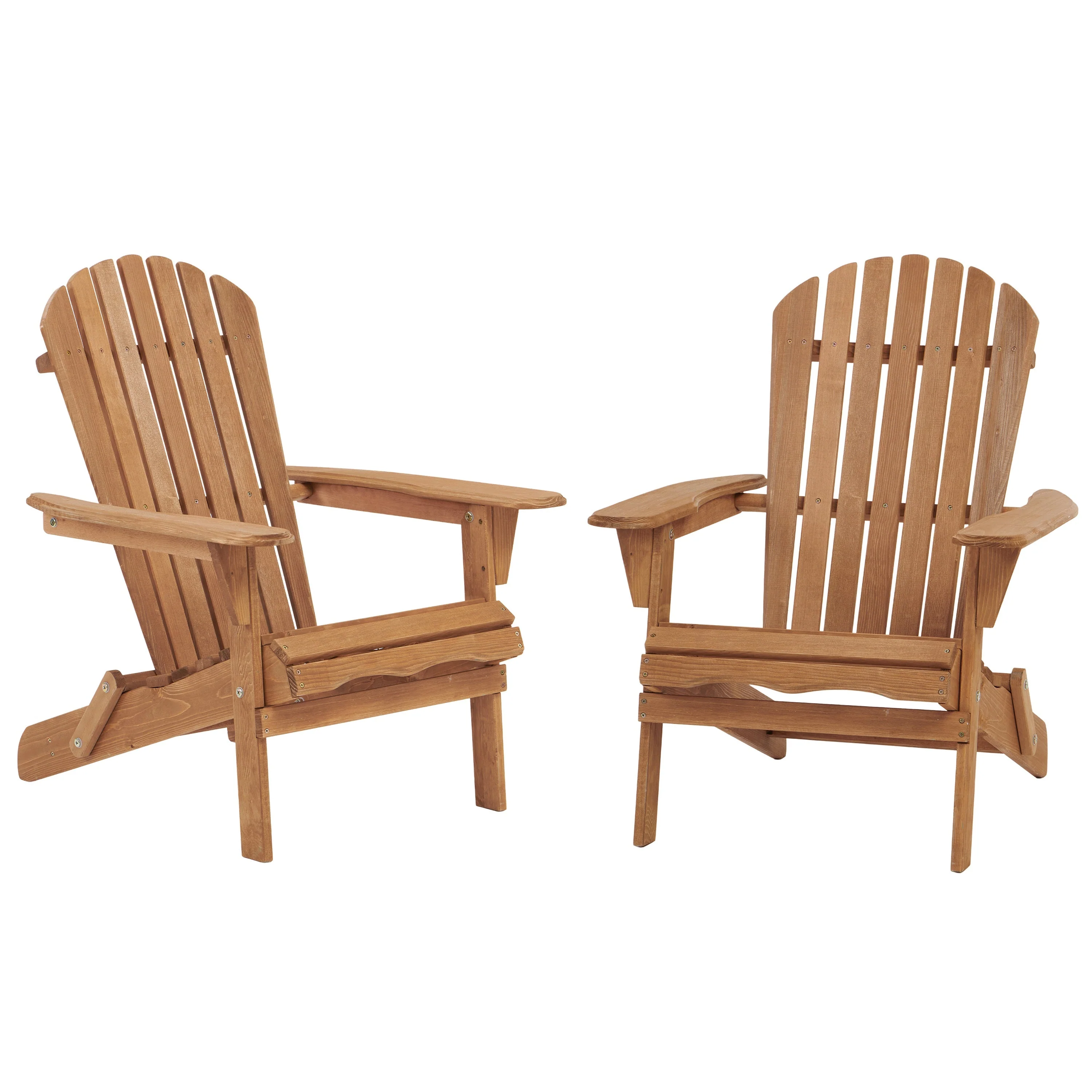 Outdoor Wooden Folding Adirondack Chair Set of 2 - Image 11