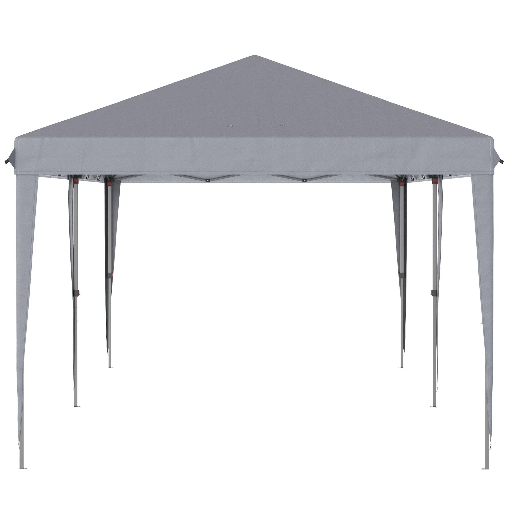 Outsunny 10' x 20' Pop Up Canopy Tent Heavy Duty Steel Frame Gray - Image 3