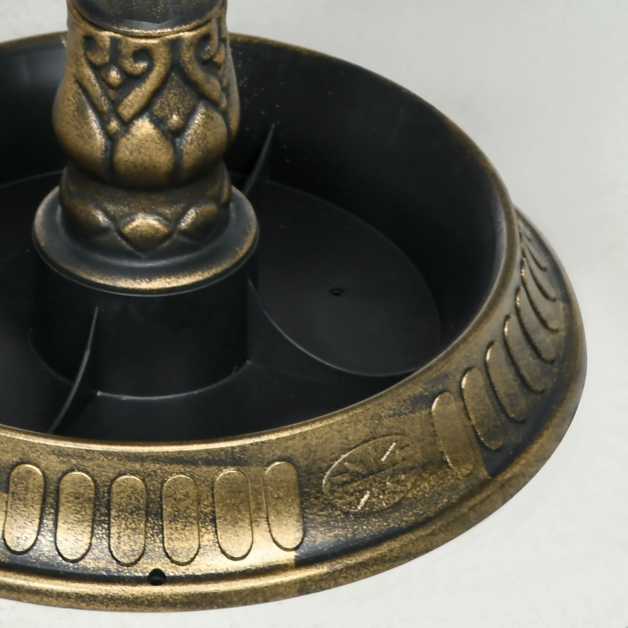 Outsunny 28' Antique Bronze Bird Bath with Pedestal Flower Planter Base - Image 9