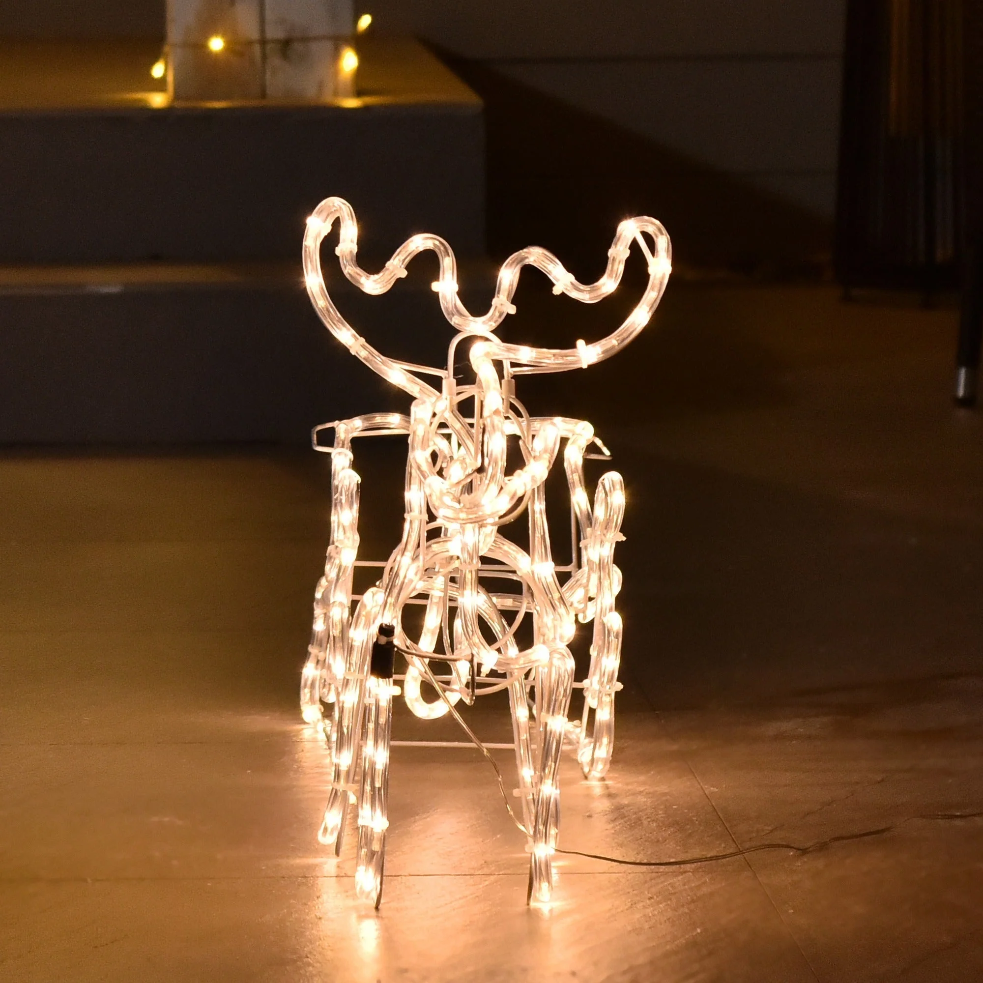 Outsunny 35' LED Reindeer Sleigh Outdoor Christmas Decoration - Image 9
