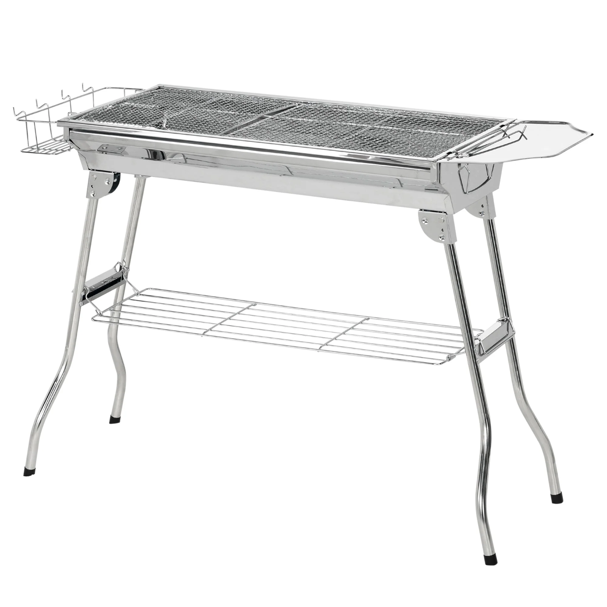 Outsunny Charcoal Grill Stainless Steel Portable Folding BBQ - Image 3