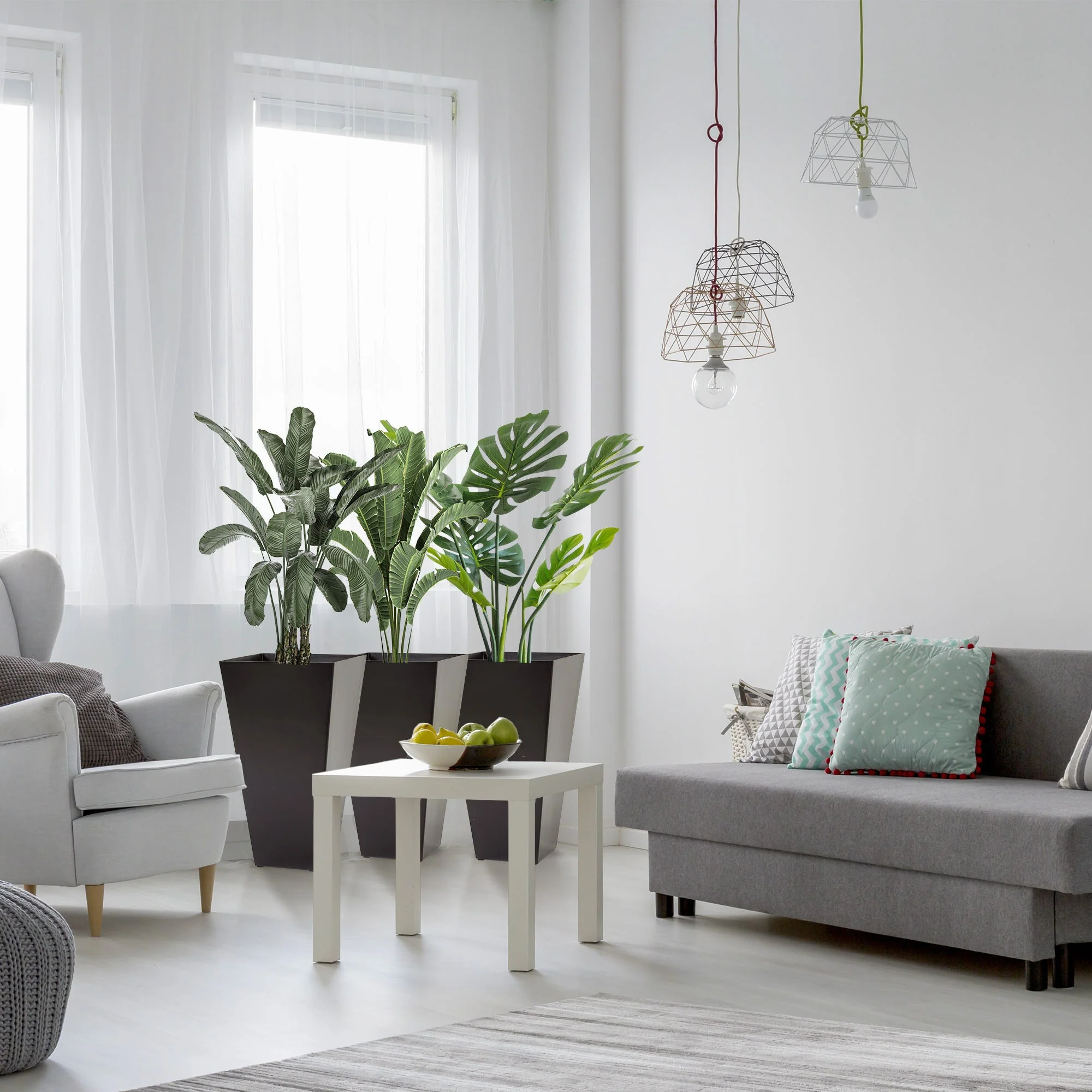 Outsunny Set of 3 Tall Planters with Drainage Hole - Image 2