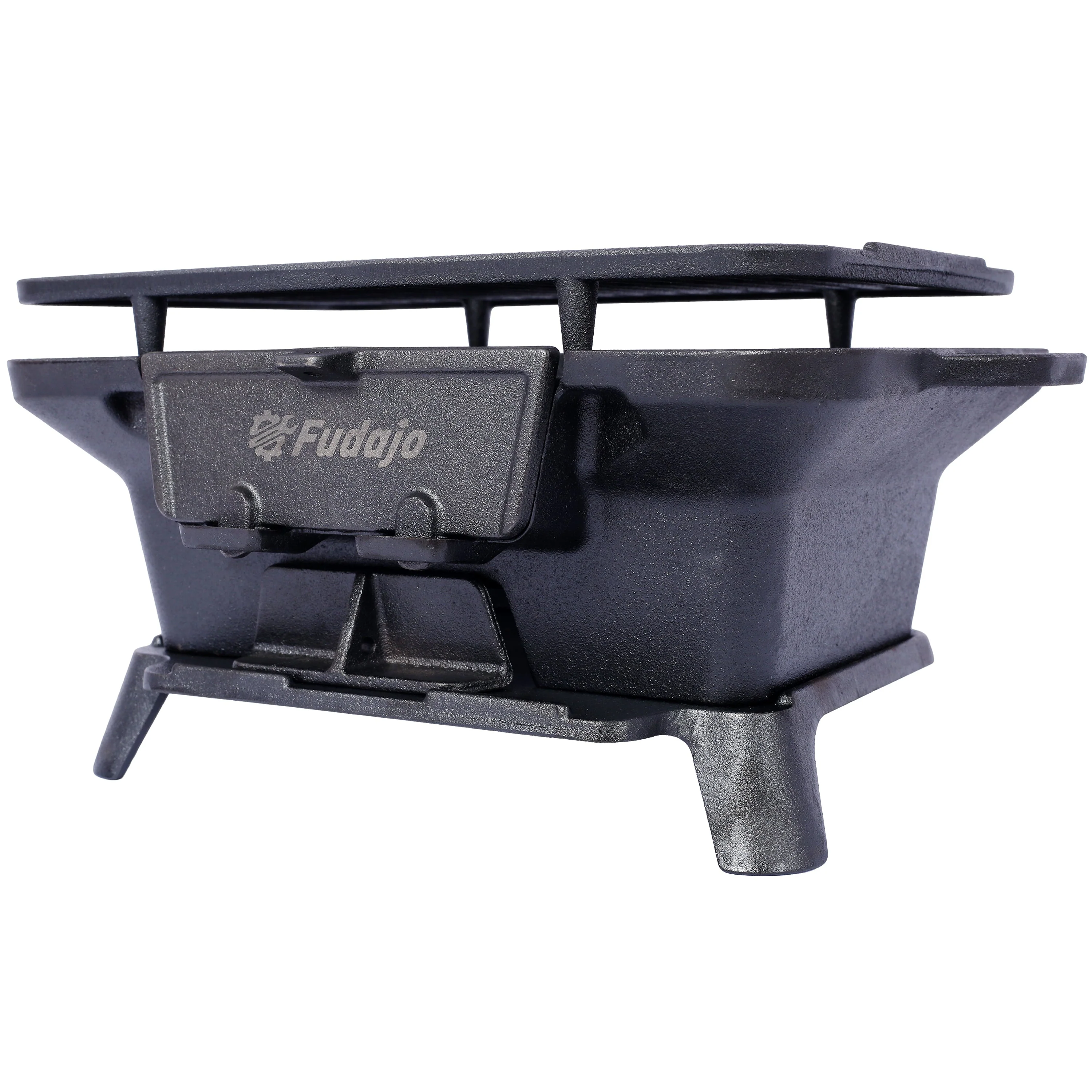 Oval Cast Iron Grill Outdoor Portable Charcoal Tabletop Skillet - Image 8