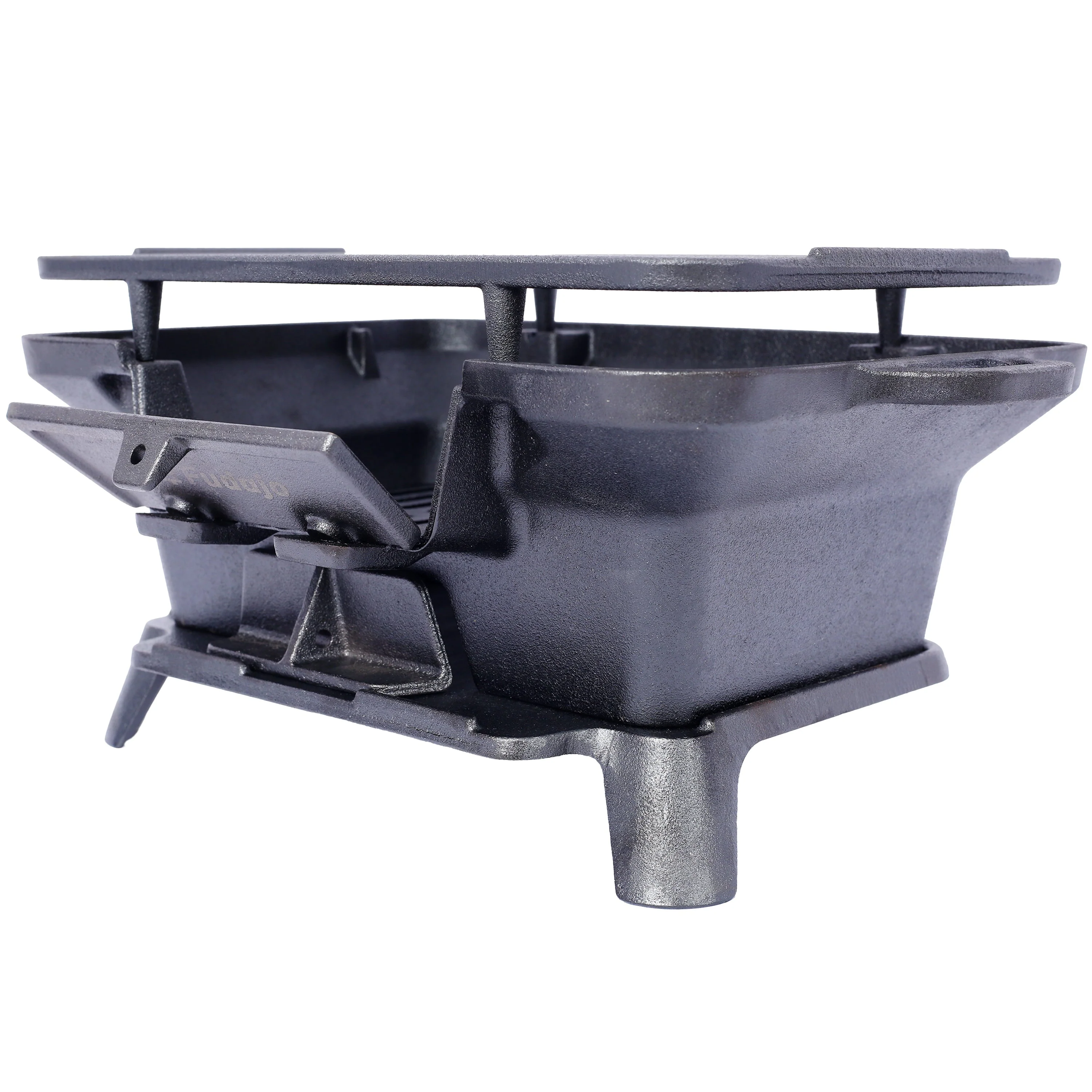 Oval Cast Iron Grill Outdoor Portable Charcoal Tabletop Skillet - Image 9