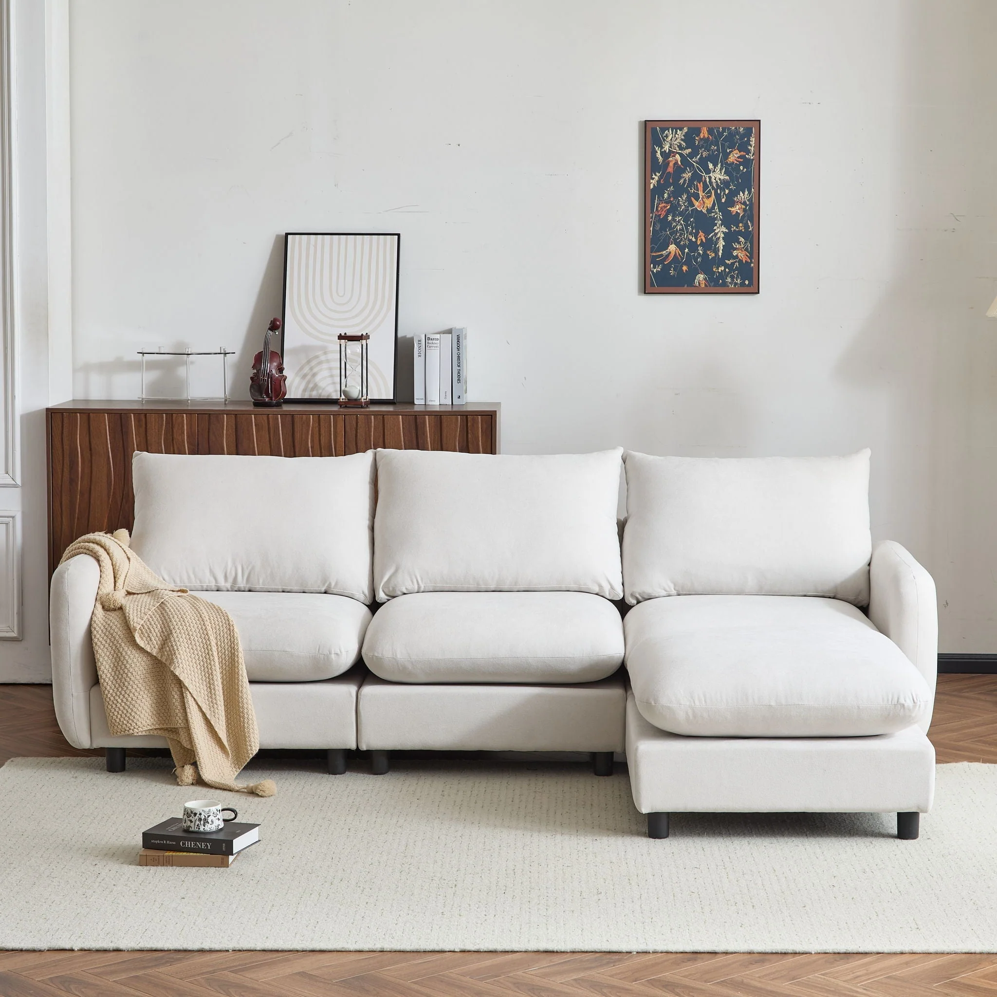Oversize Modular Free Combination Sectional Sofa Couch With Ottoman For Living Room - Image 10