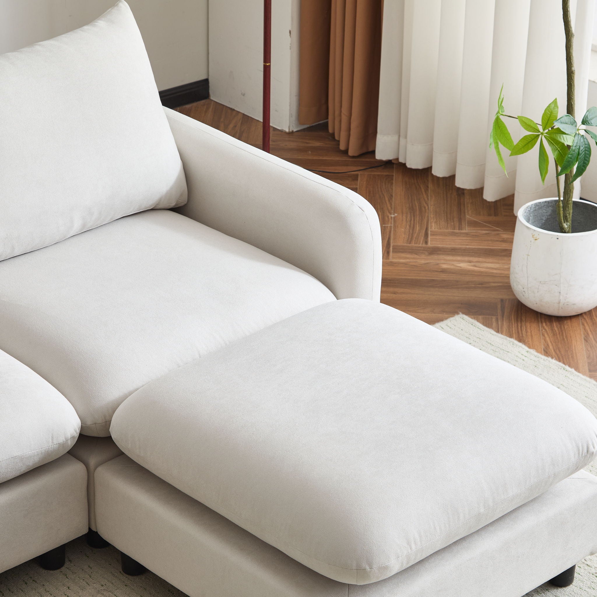 Oversize Modular Free Combination Sectional Sofa Couch With Ottoman For Living Room - Image 5