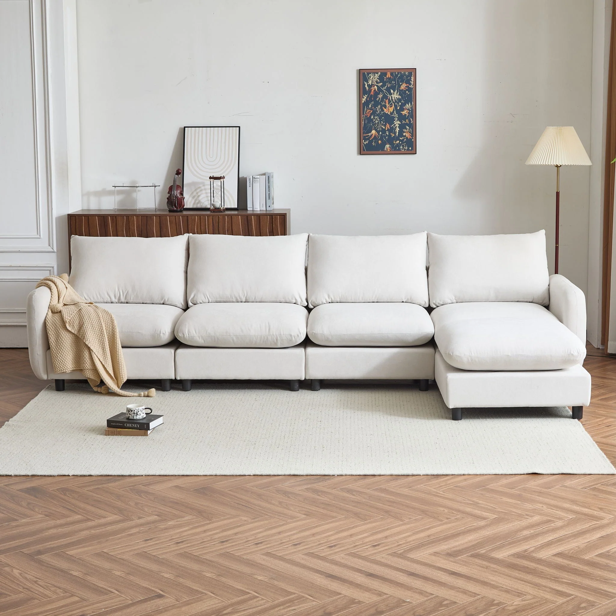 Oversize Modular Free Combination Sectional Sofa Couch With Ottoman For Living Room - Image 6