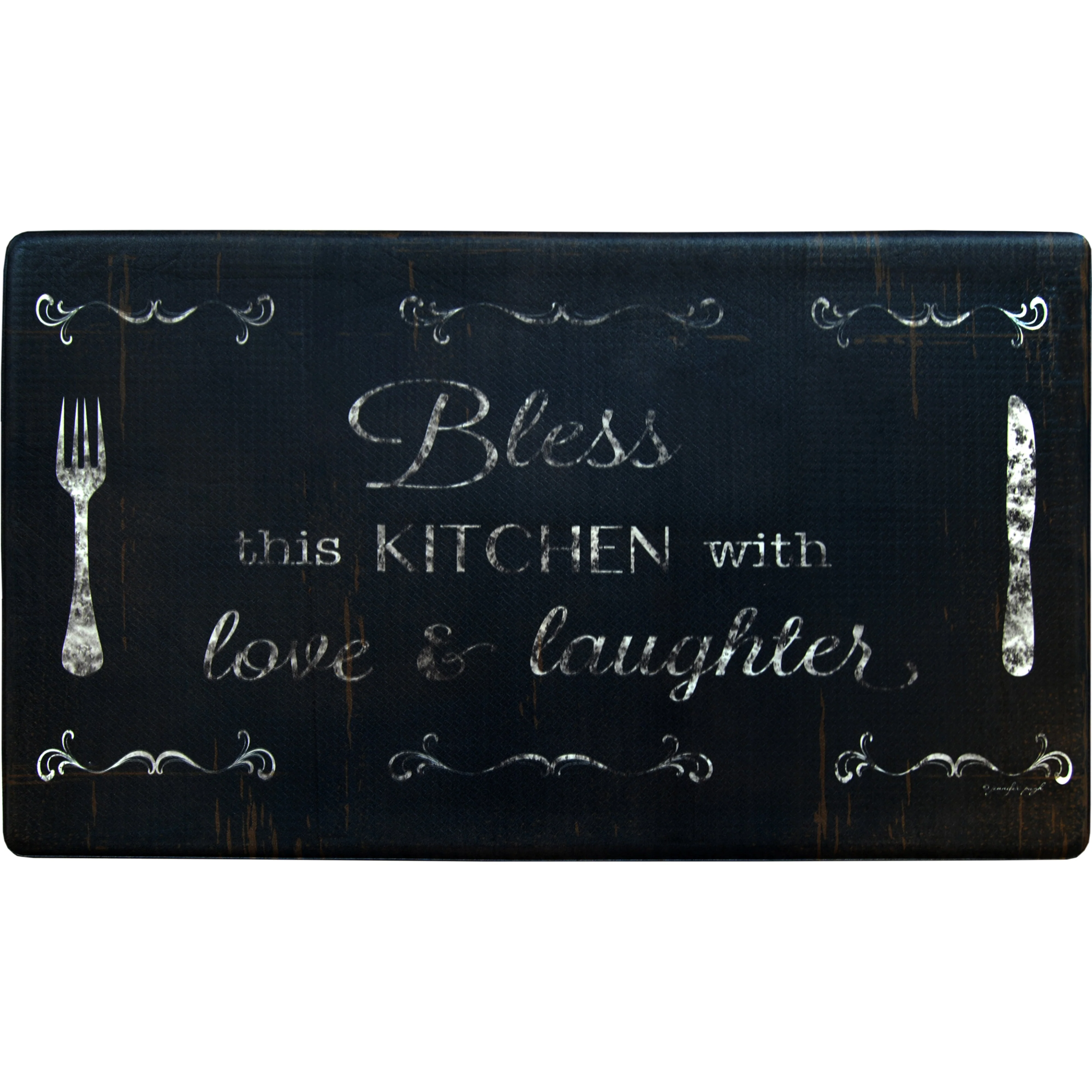 Oversized 20"x36" Feel at Ease Anti-Fatigue Kitchen Mat (Bless This Kitchen) - Image 2
