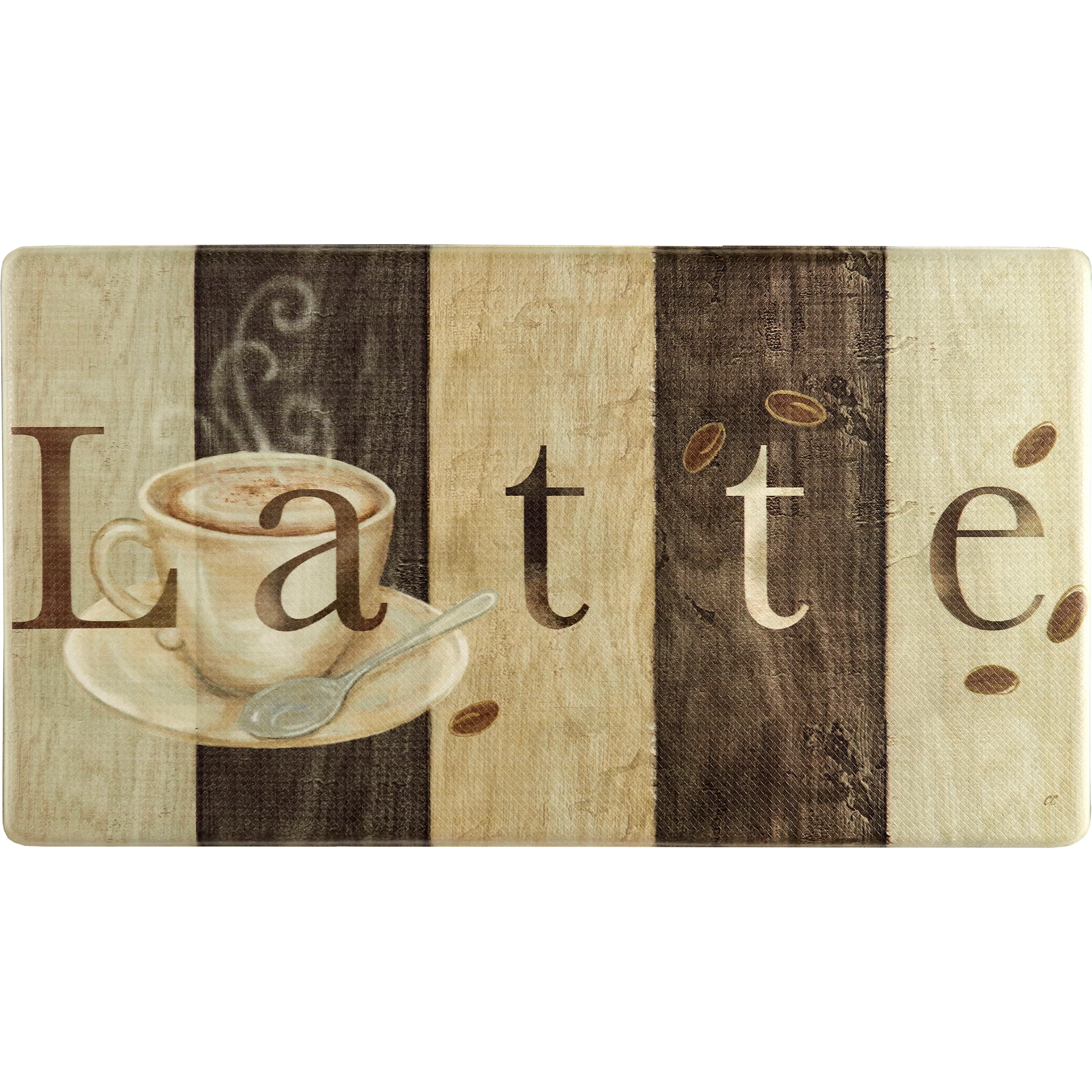 Oversized 20"x36" Feel at Ease Anti-Fatigue Kitchen Mat (Latte Sign) - Image 2